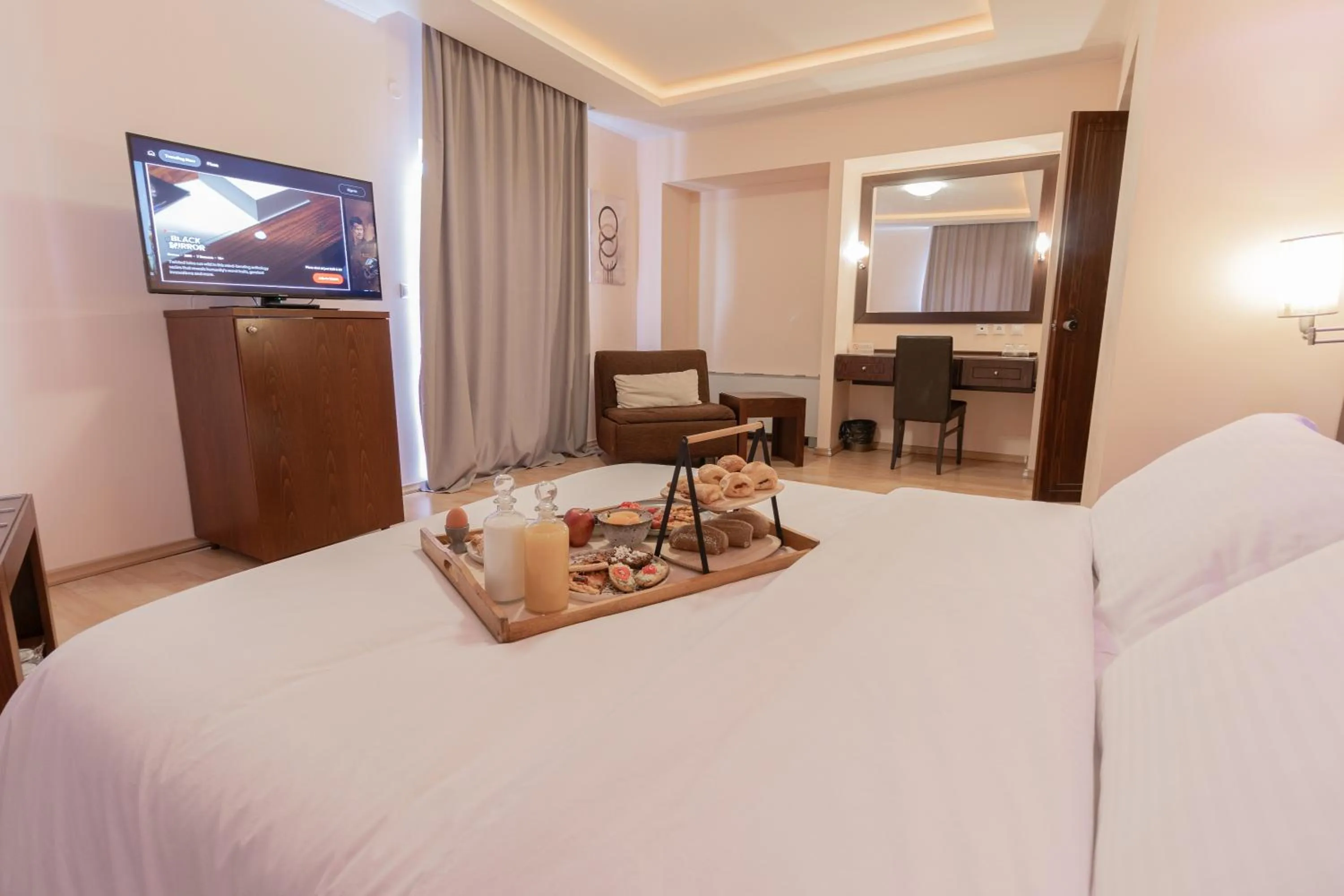 Bed in Flisvos Hotel Nafpaktos