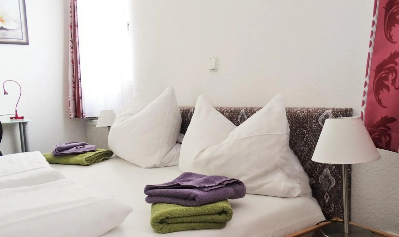 Decorative detail, Bed in Hotel & Restaurant Arnoldusklause