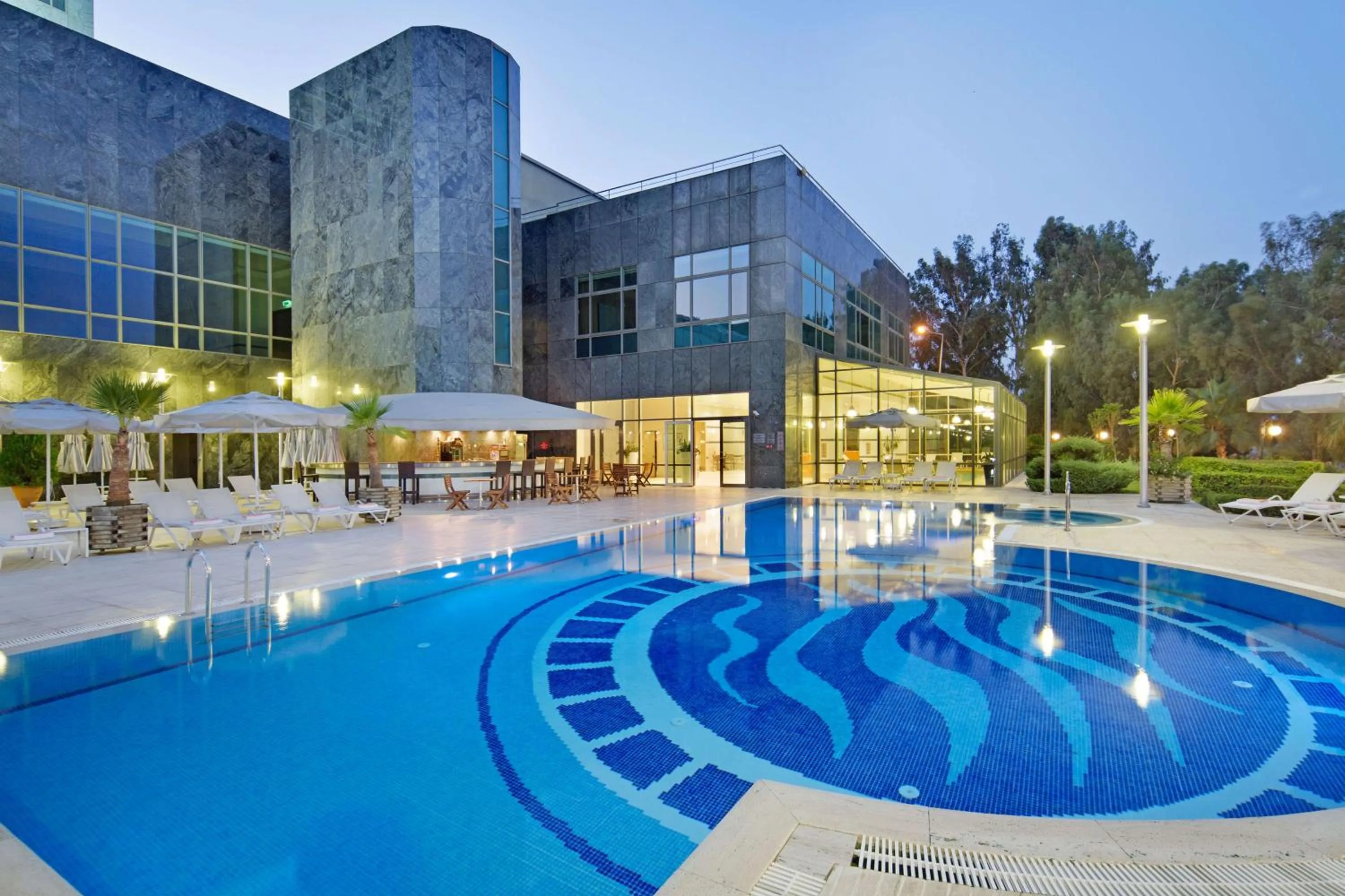 Pool view in Adana HiltonSA Hotel