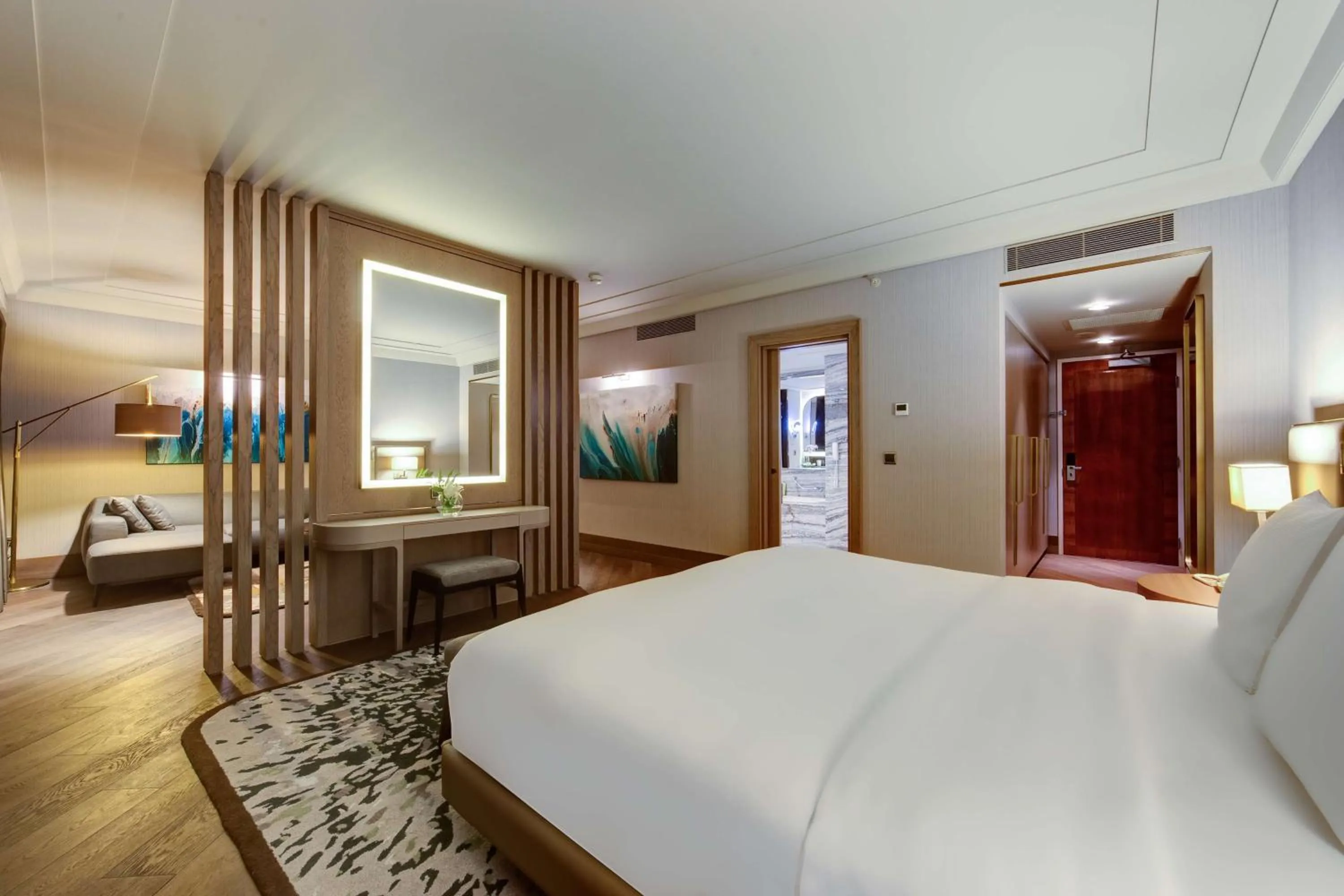 Living room, Bed in Adana HiltonSA Hotel