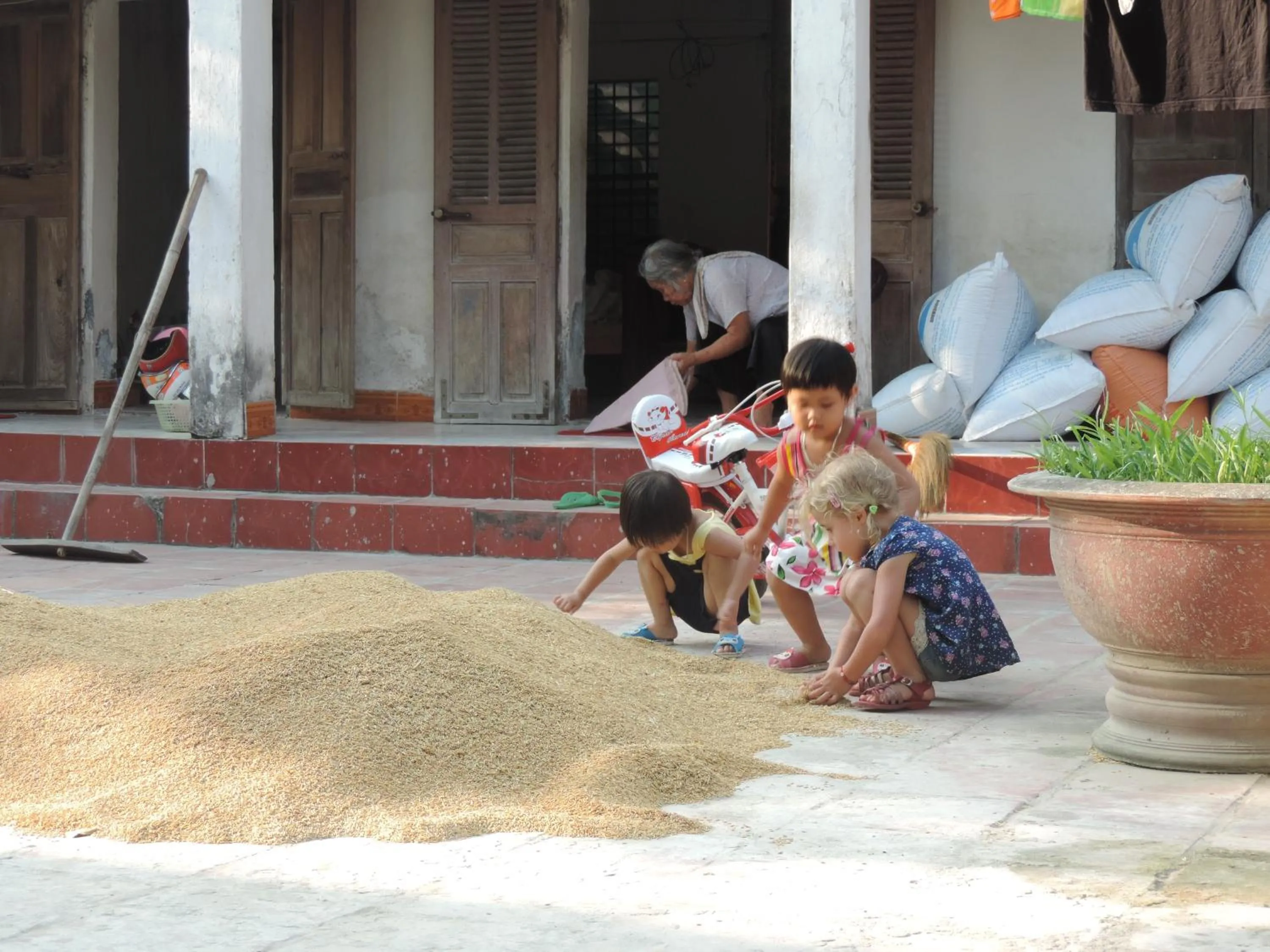 children in Ninh Binh Nature Homestay