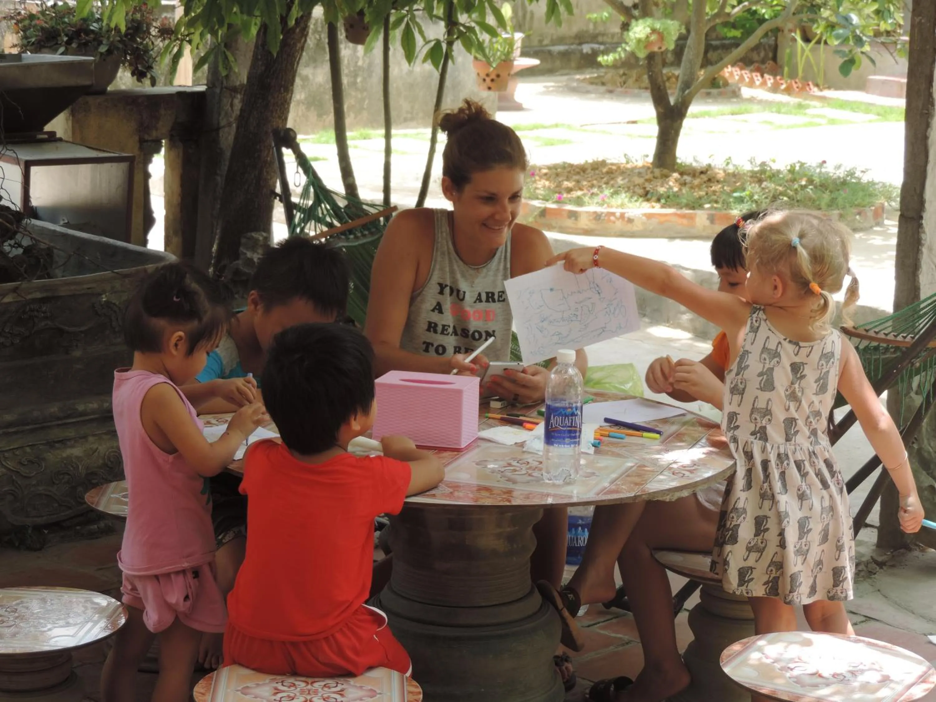 group of guests in Ninh Binh Nature Homestay