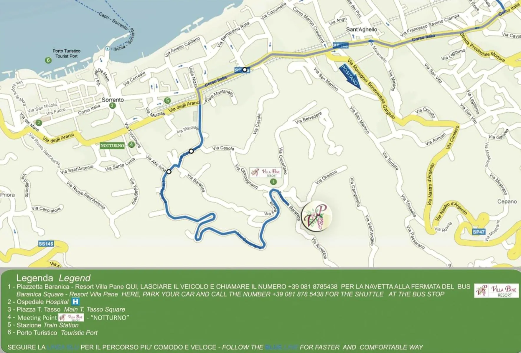 Floor plan in Villa Pane Resort