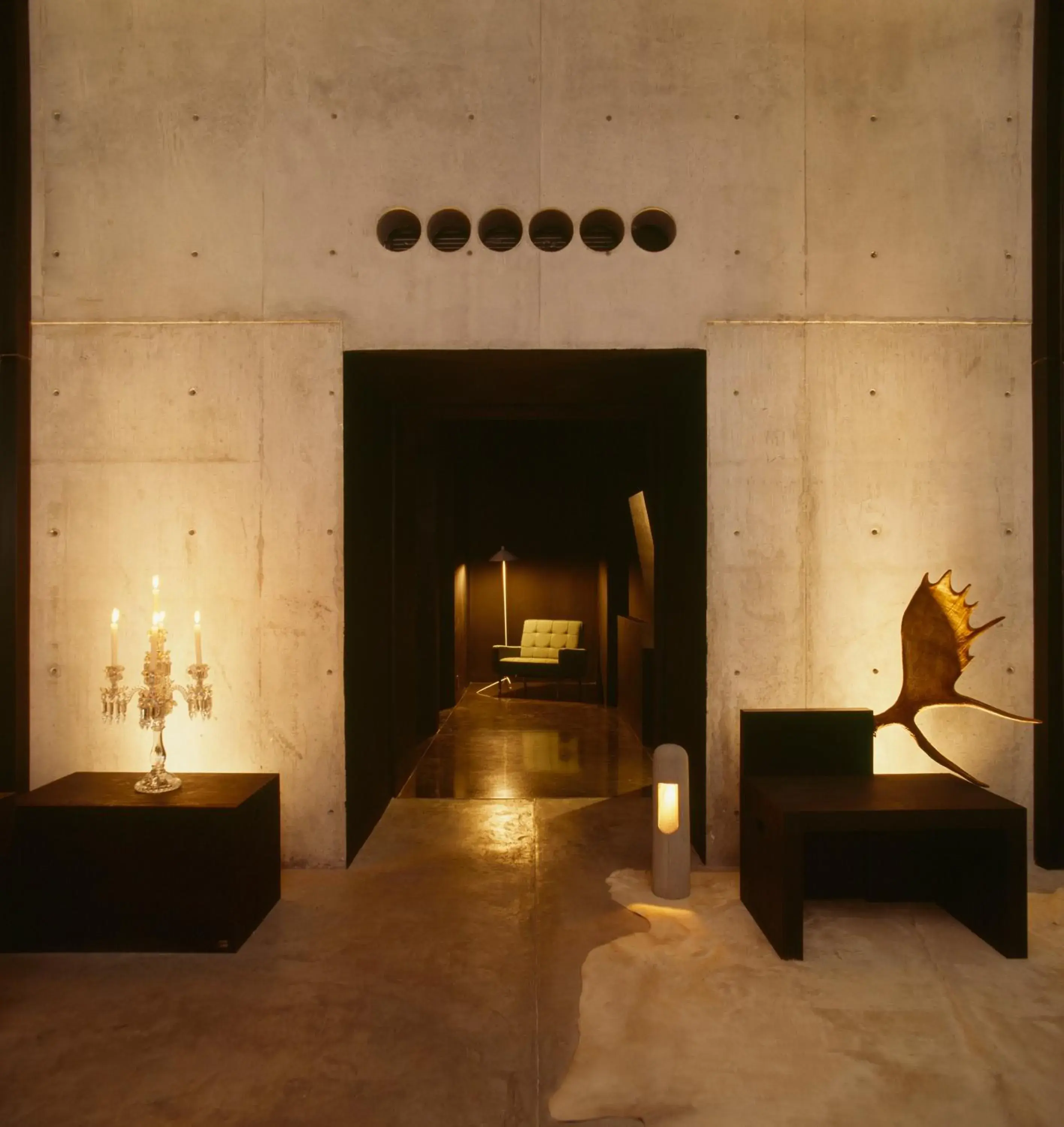 Lobby or reception, Bed in Habita Monterrey, a Member of Design Hotels Lobby or reception, Bed in Habita Monterrey, a Member of Design Hotels