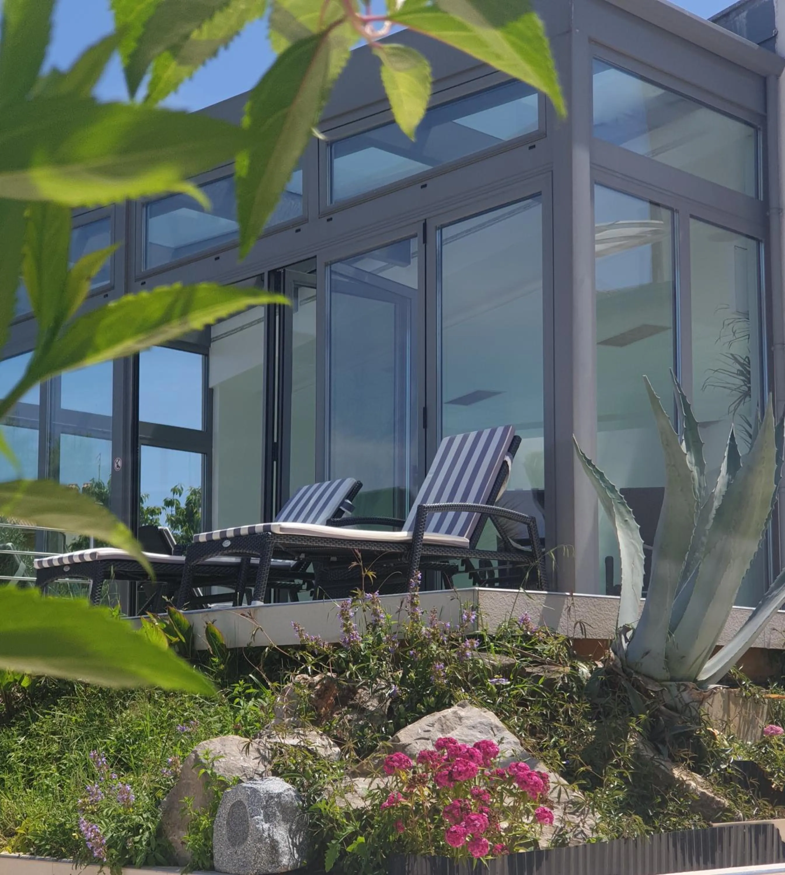 Pool view in Adrion Aparthotel