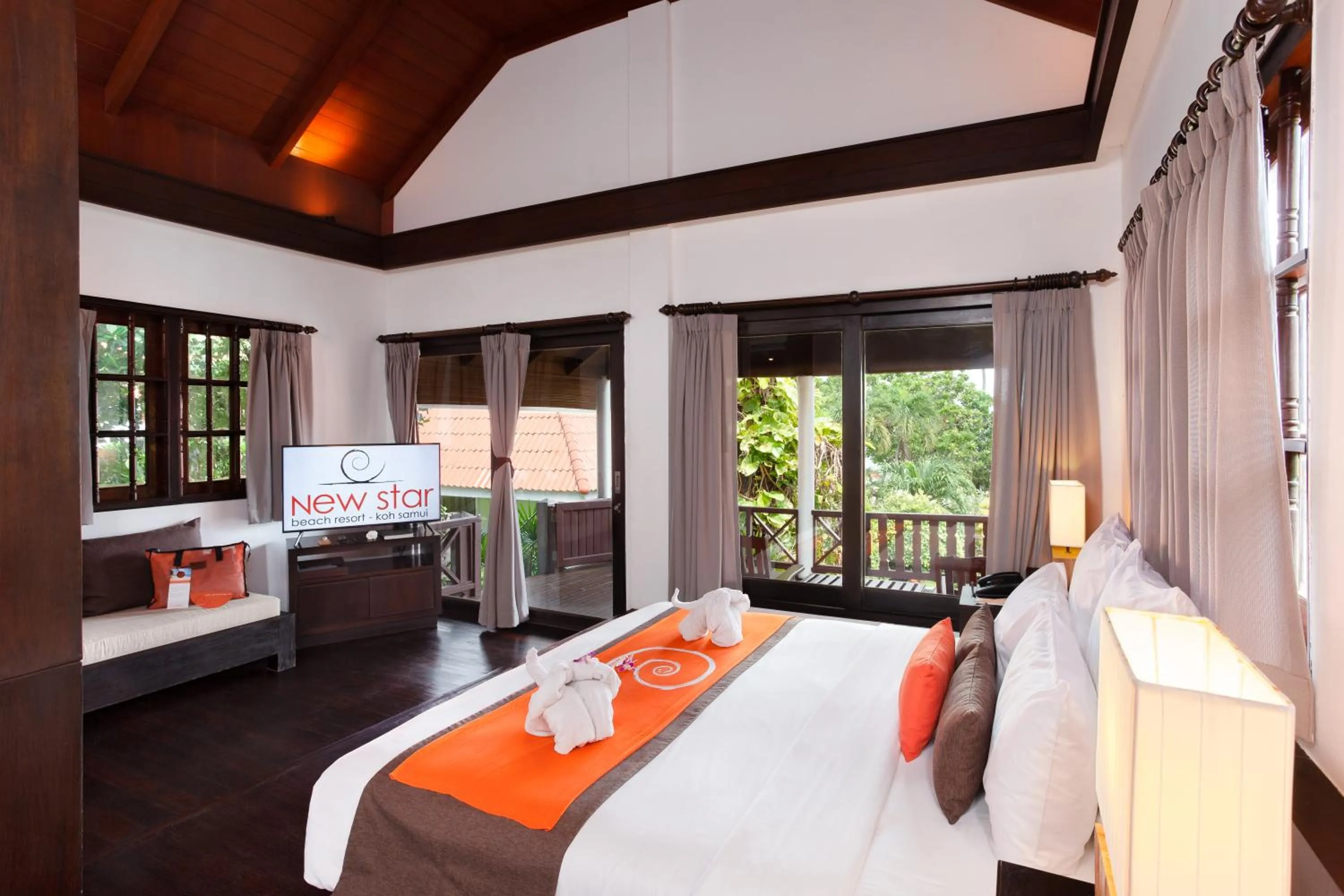 Bed in New Star Beach Resort