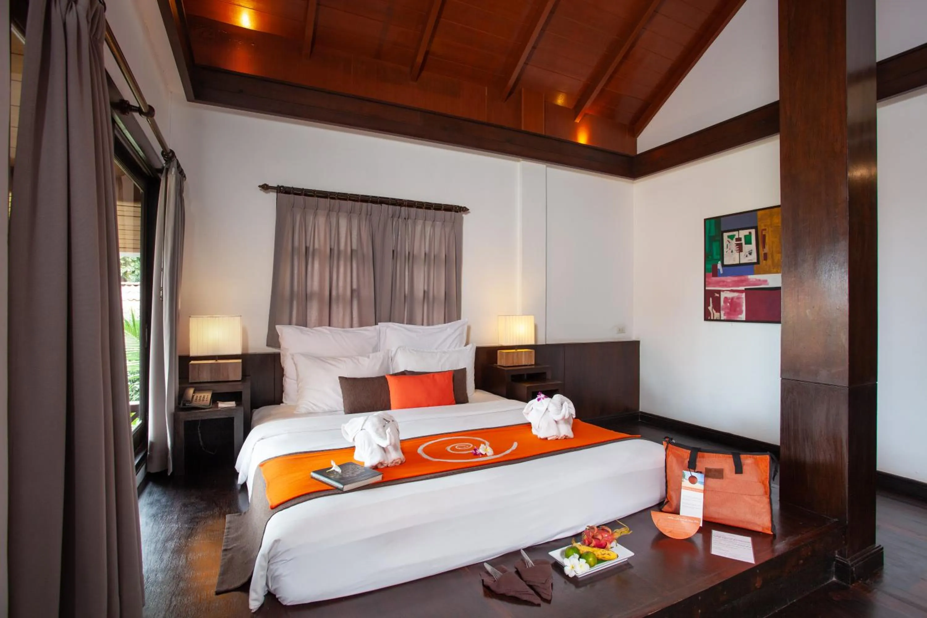 Bed in New Star Beach Resort