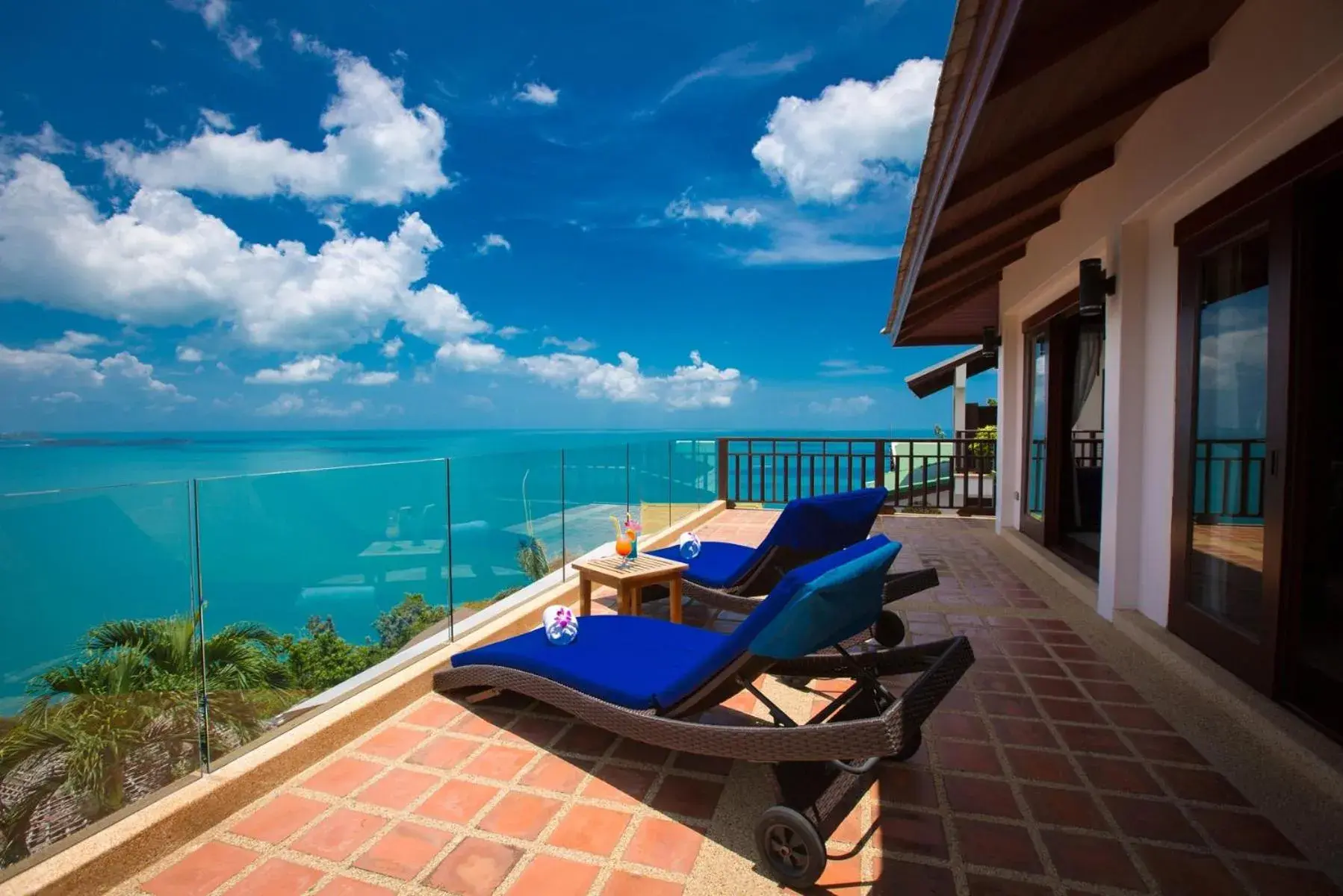 Balcony/Terrace in Sandalwood Luxury Villa Resort Balcony/Terrace in Sandalwood Luxury Villa Resort