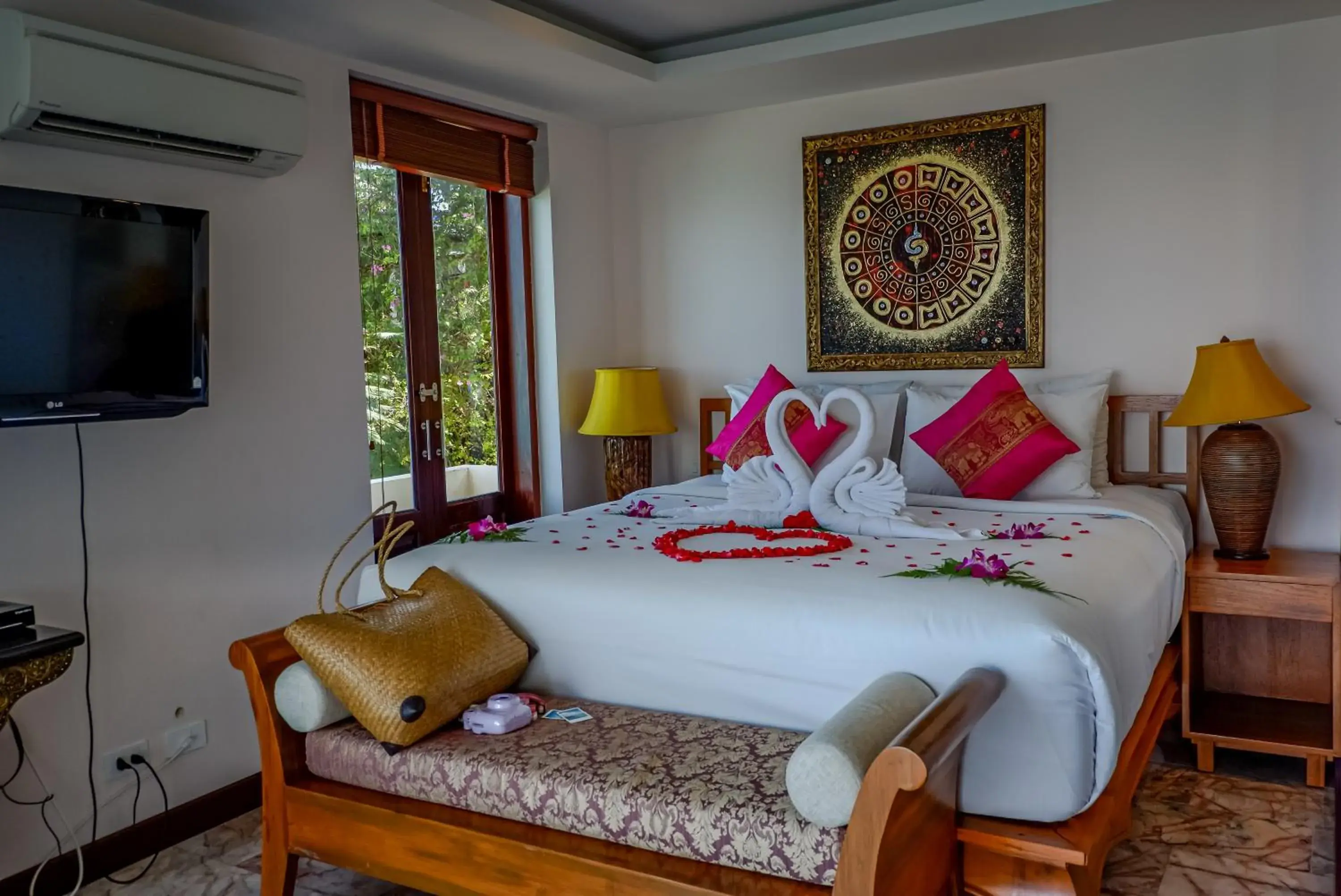Bedroom, Bed in Sandalwood Luxury Villa Resort Bedroom, Bed in Sandalwood Luxury Villa Resort