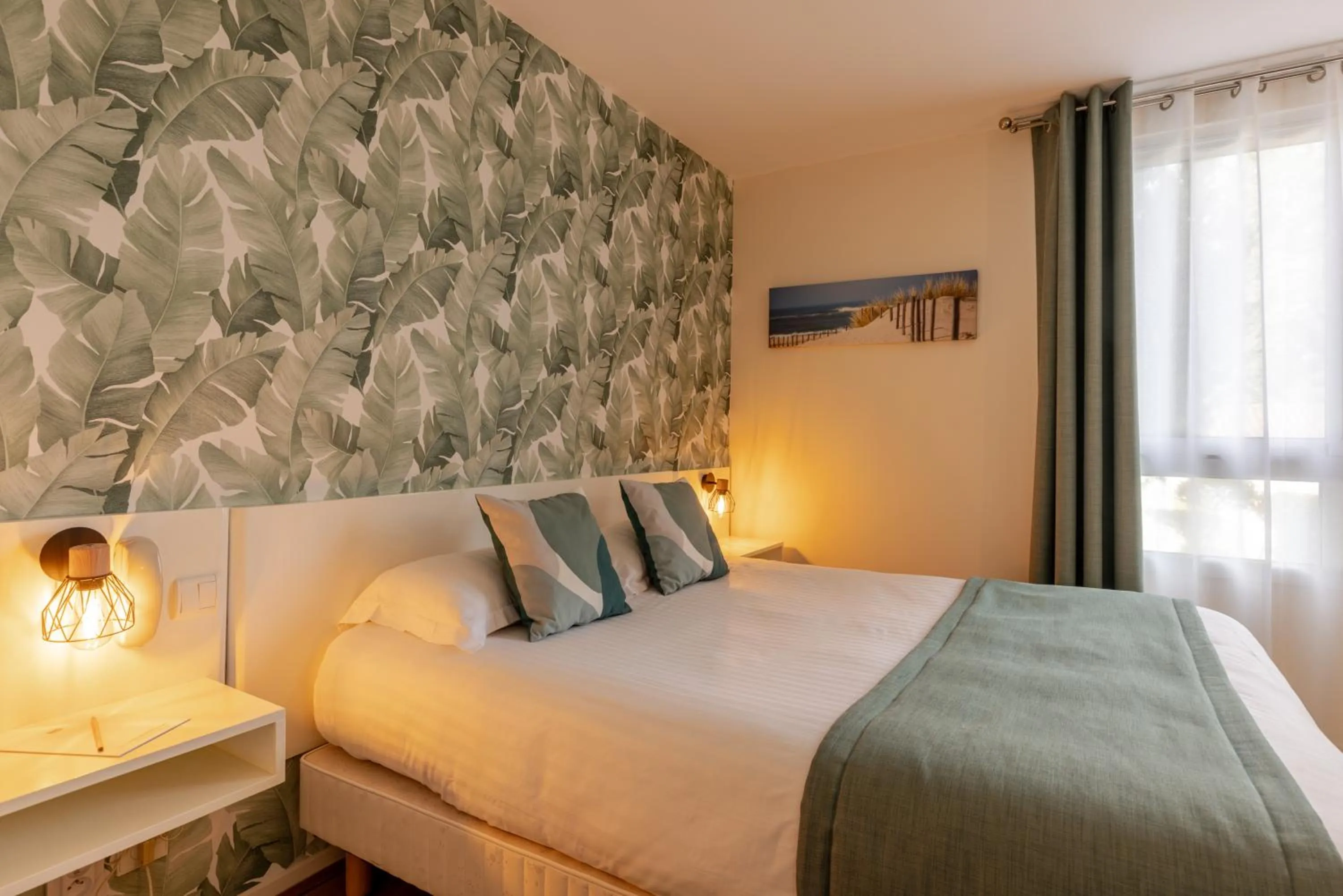 Bedroom, Bed in Pey La Tour - Logis Hôtels & Restaurant