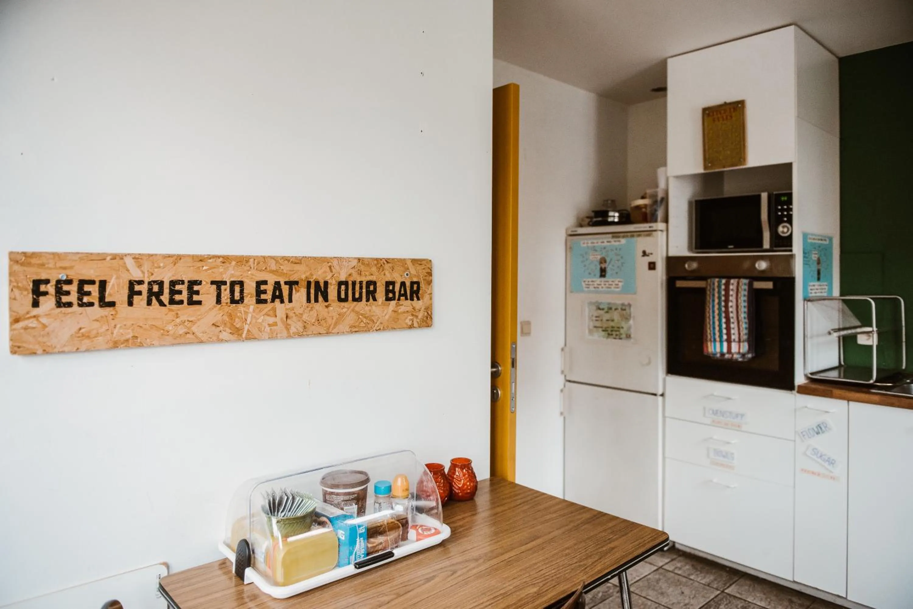 Kitchen or kitchenette in Treck Hostel
