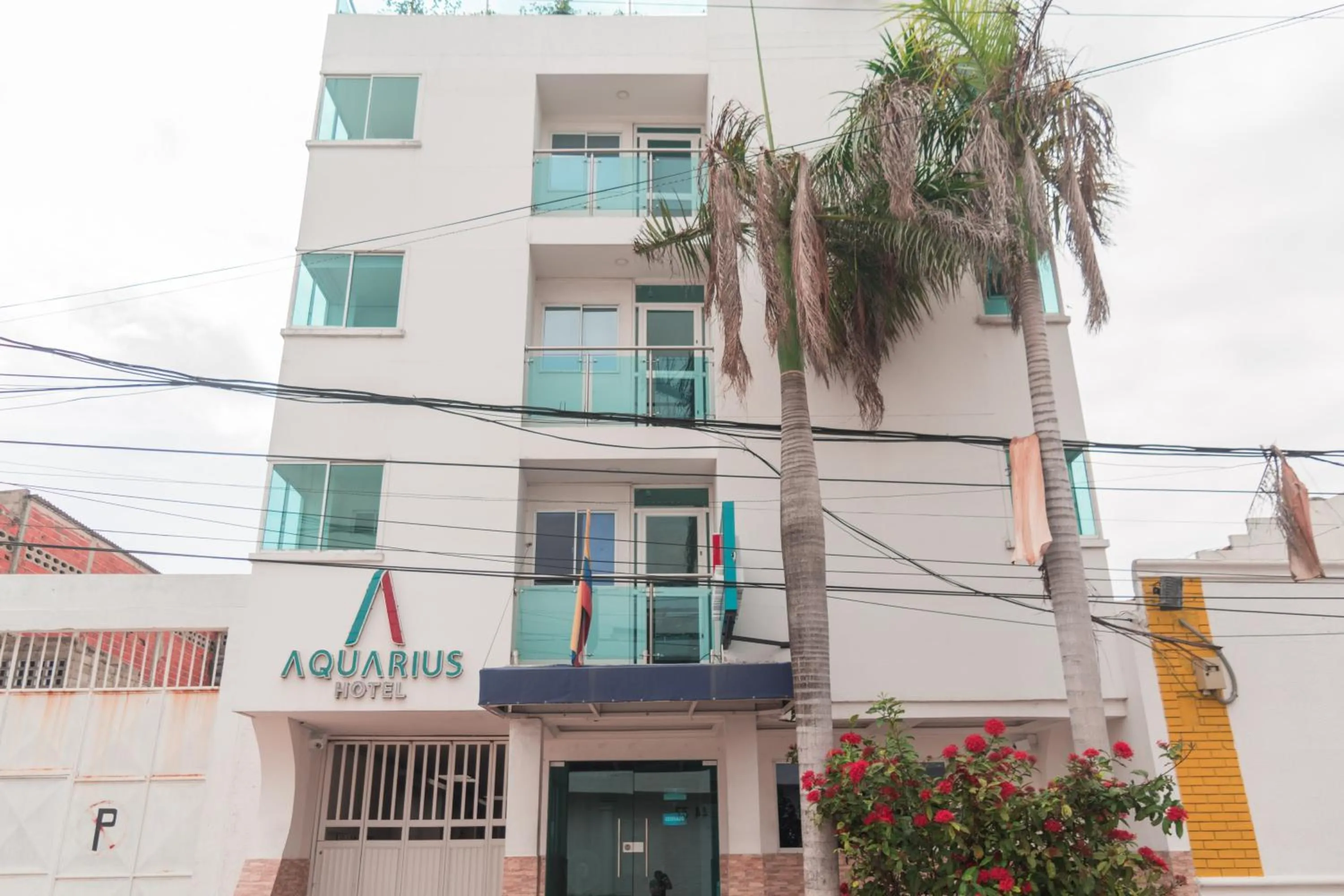 Facade/entrance in Hotel Aquarius