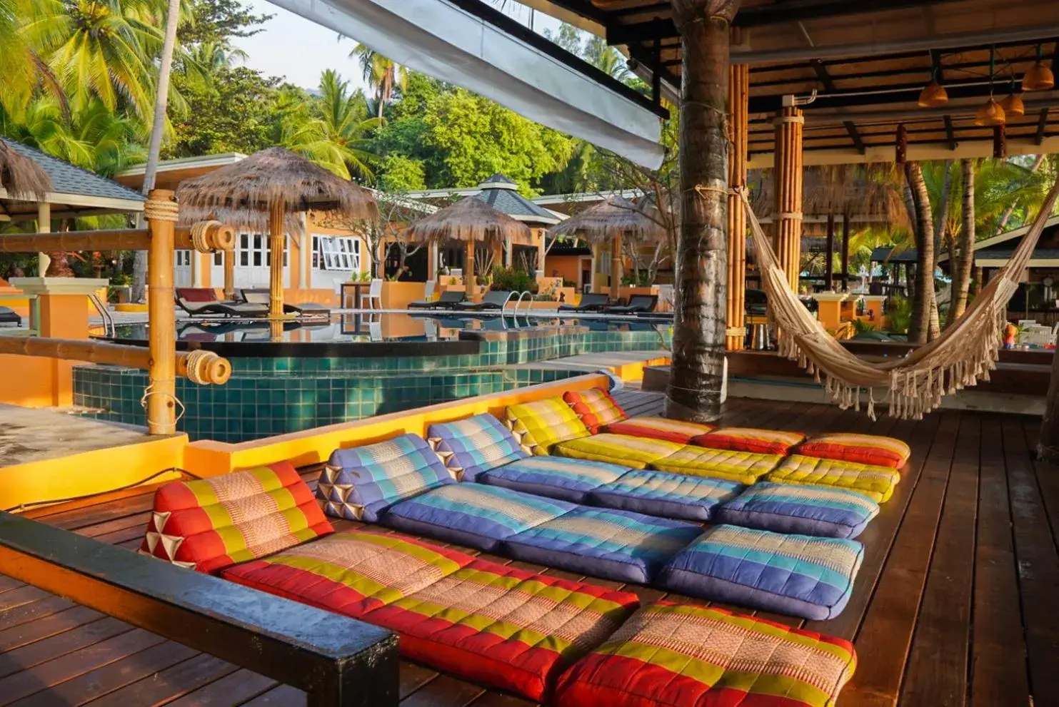 sunbed in The Hideaway Pariya Haad Yuan Ko Pha-ngan sunbed in The Hideaway Pariya Haad Yuan Ko Pha-ngan