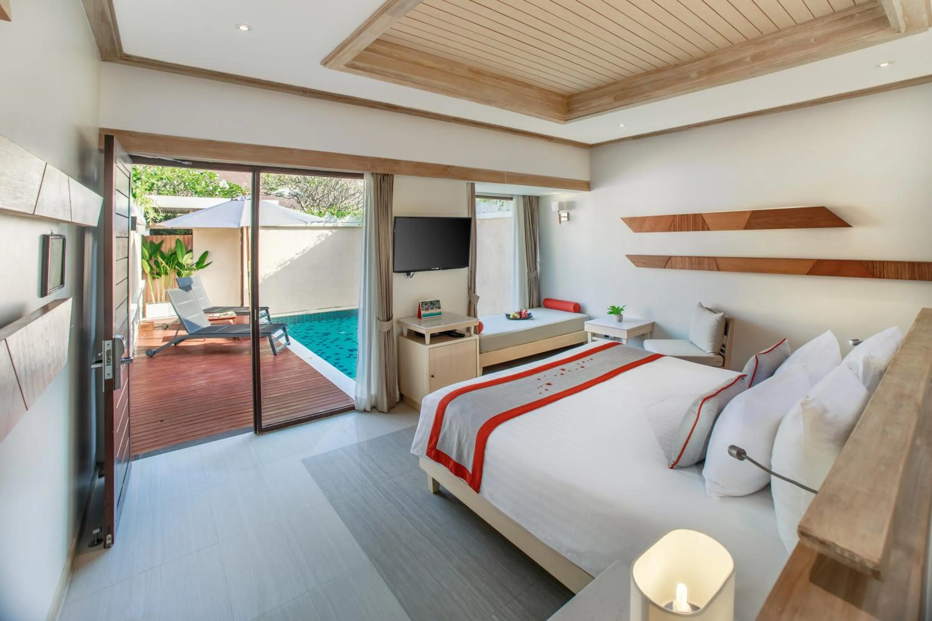 Balcony/Terrace, Bed in Bandara Spa Resort & Pool Villas, Samui