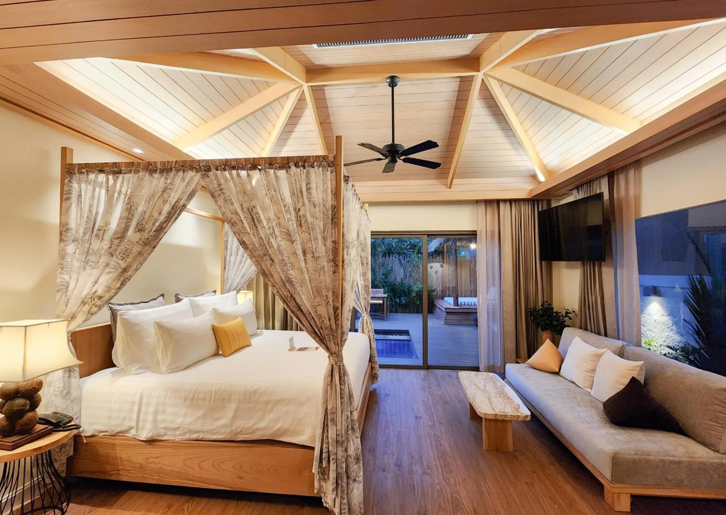 Bed in Bandara Spa Resort & Pool Villas, Samui