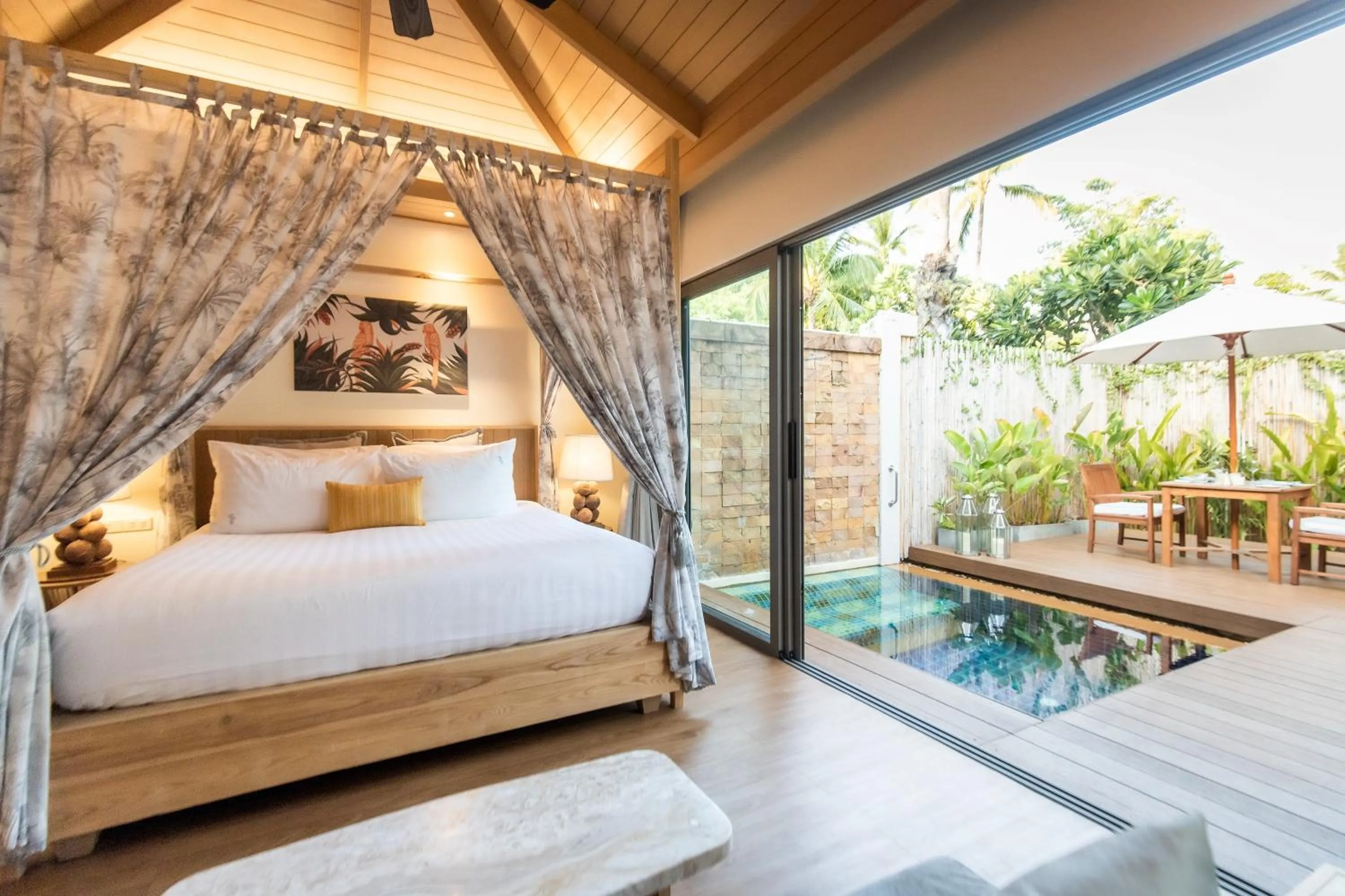 Patio, Bed in Bandara Spa Resort & Pool Villas, Samui