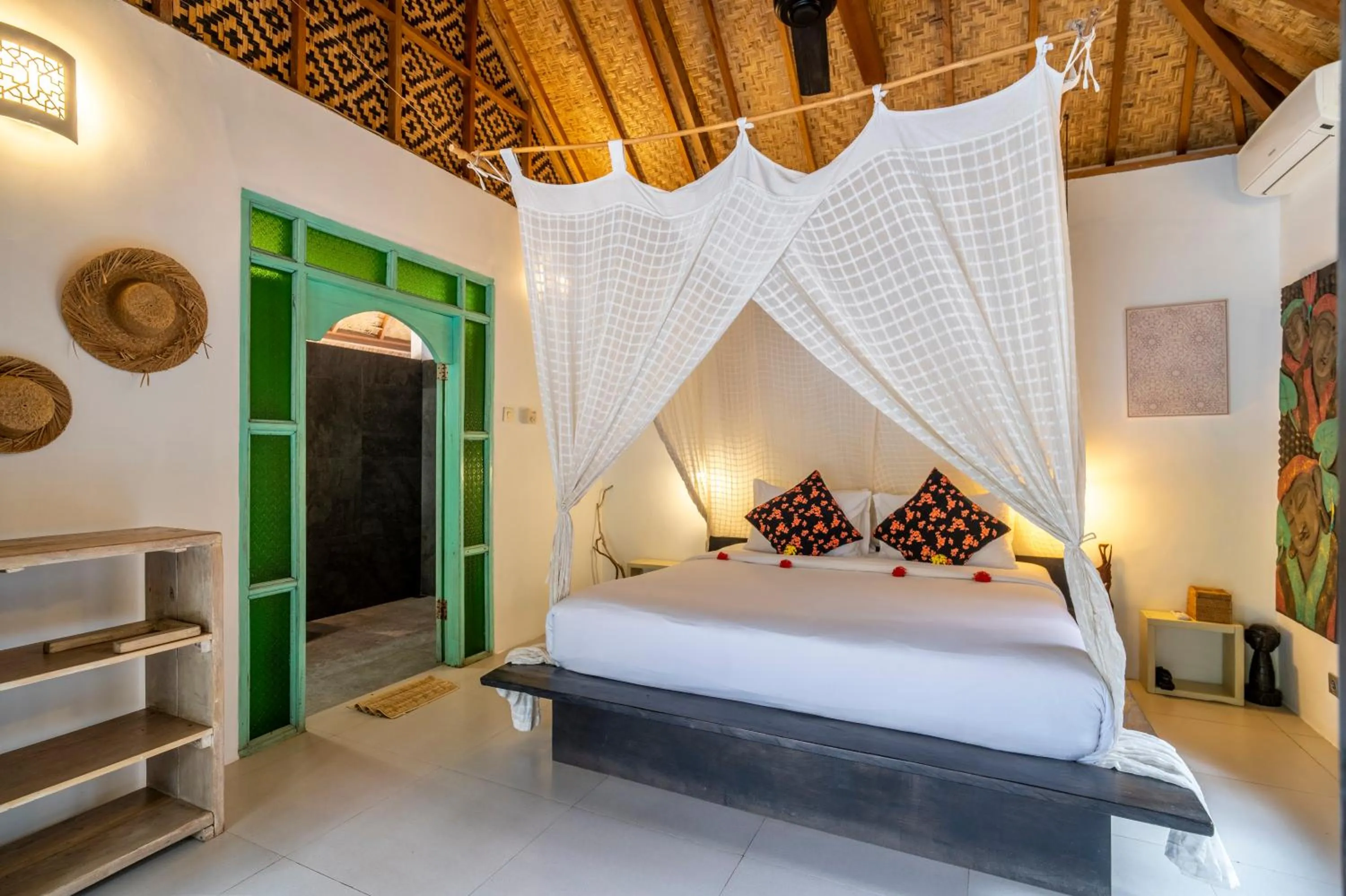 Bed in Breathe Villa Meno