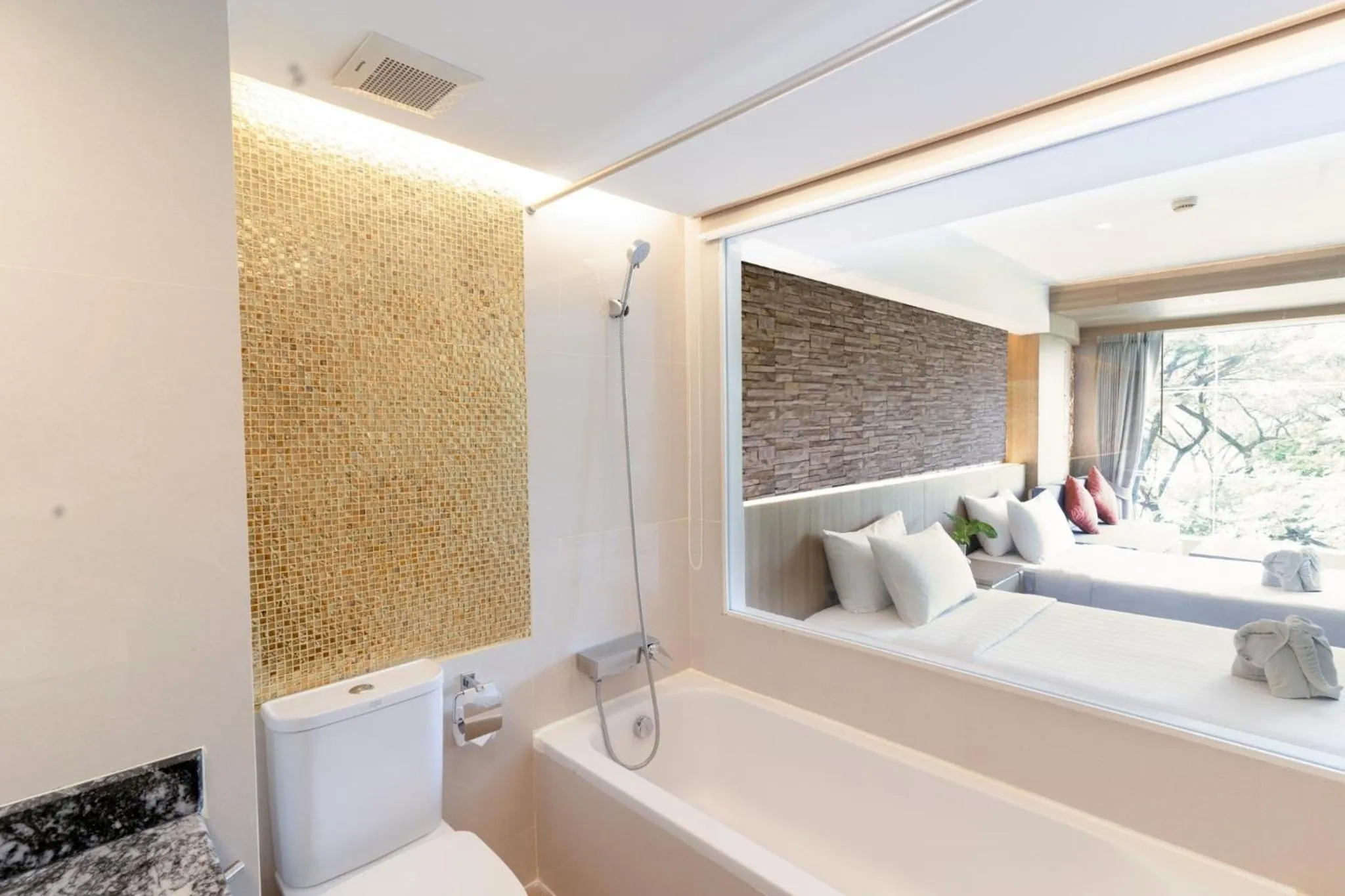 Bathroom, Bed in MATCHA SAMUI RESORT formerly Chaba Samui Resort