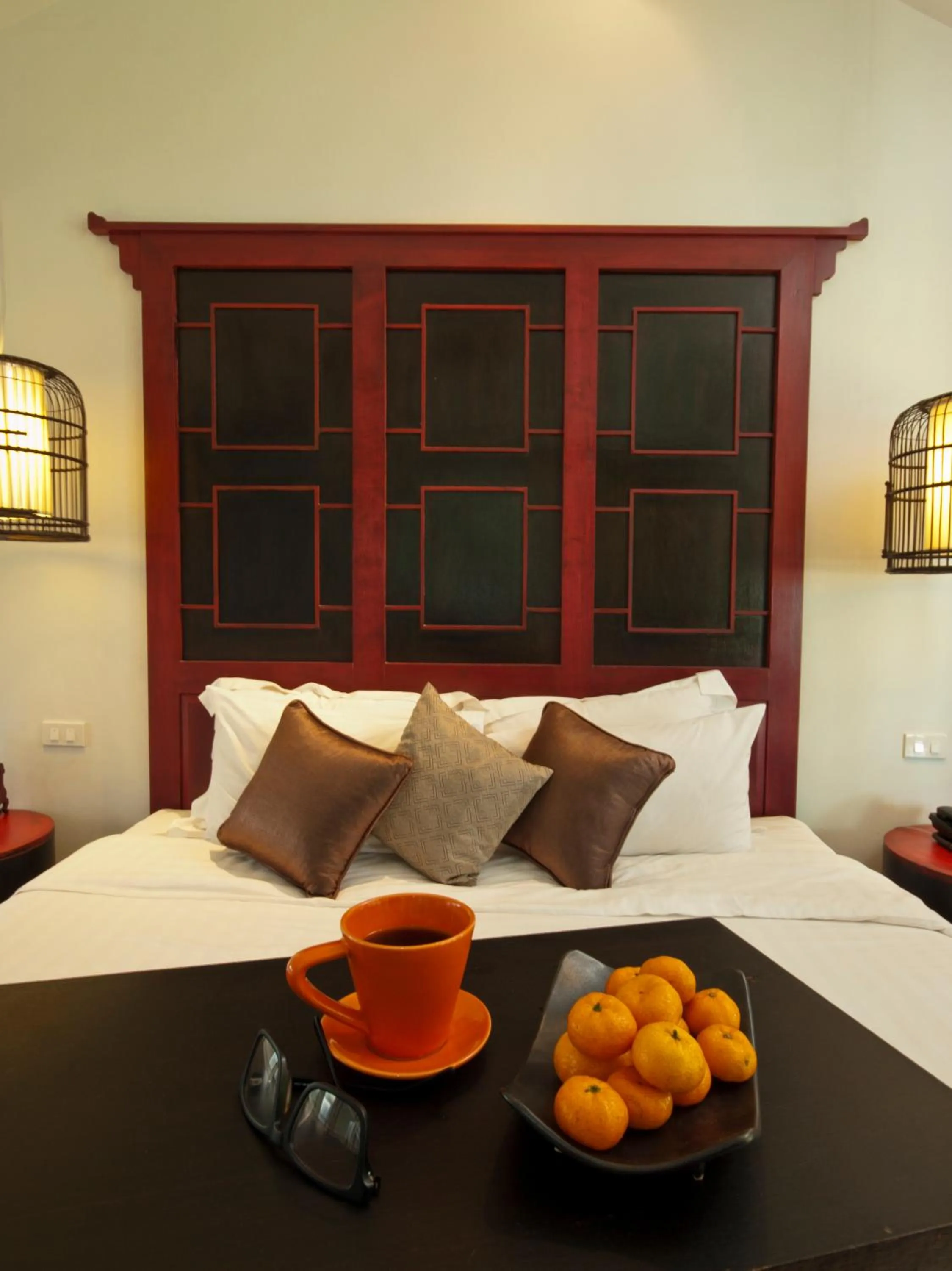 Bed in Red Ginger Chic Resort