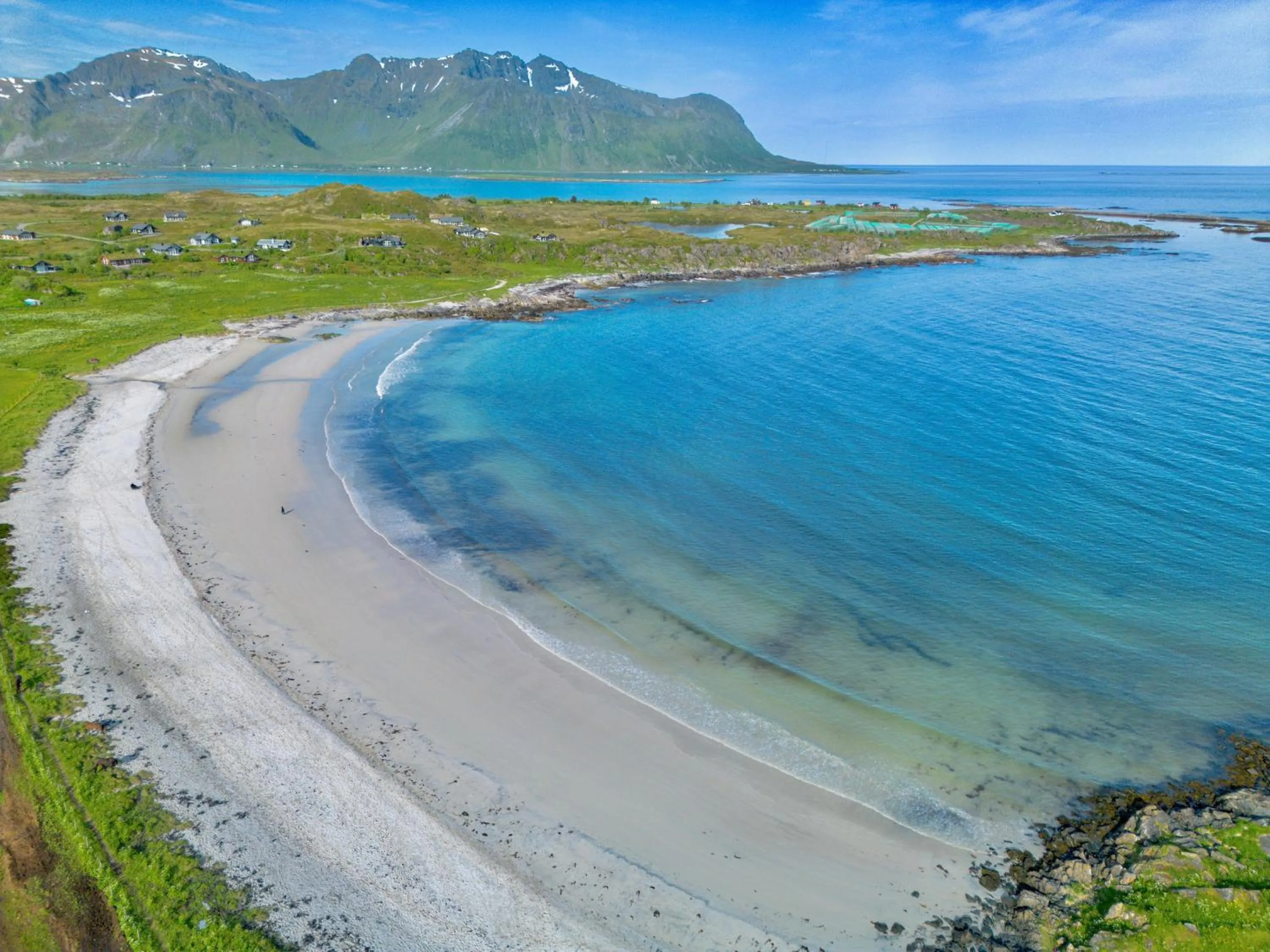 Beach in Lofoten Links Lodges
