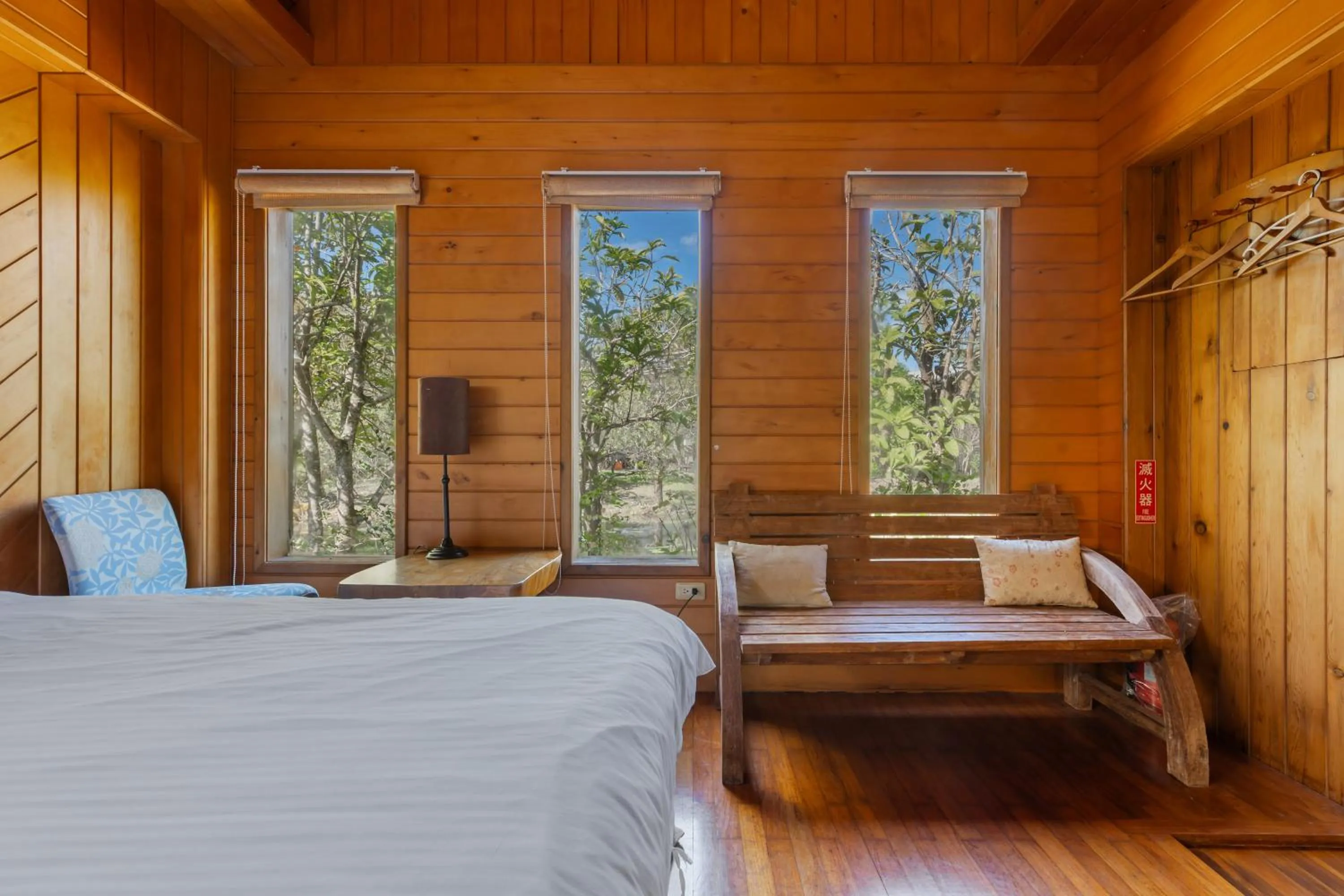 Bed in Green Forest Villa
