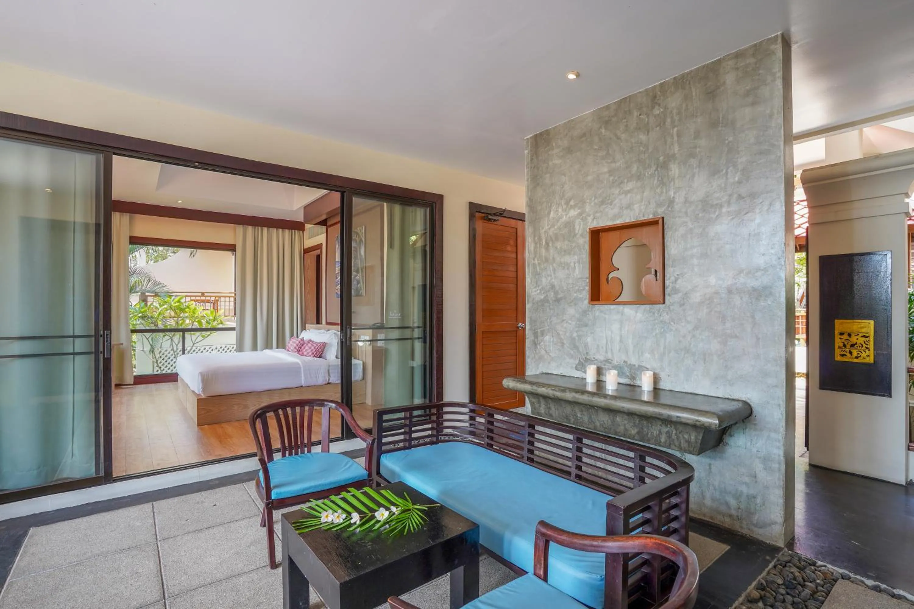 Seating area, Bed in The Briza Beach Resort, Samui - SHA Plus