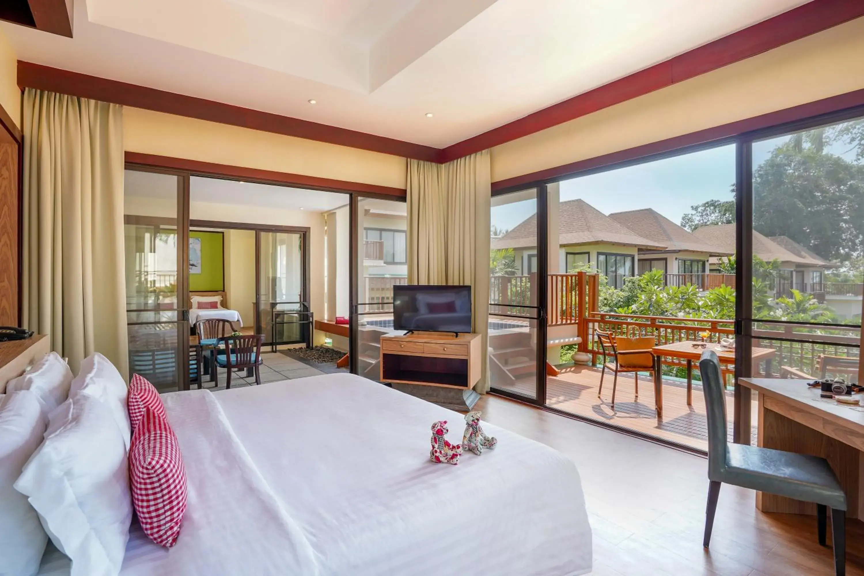 Seating area, Bed in The Briza Beach Resort, Samui - SHA Plus Seating area, Bed in The Briza Beach Resort, Samui - SHA Plus