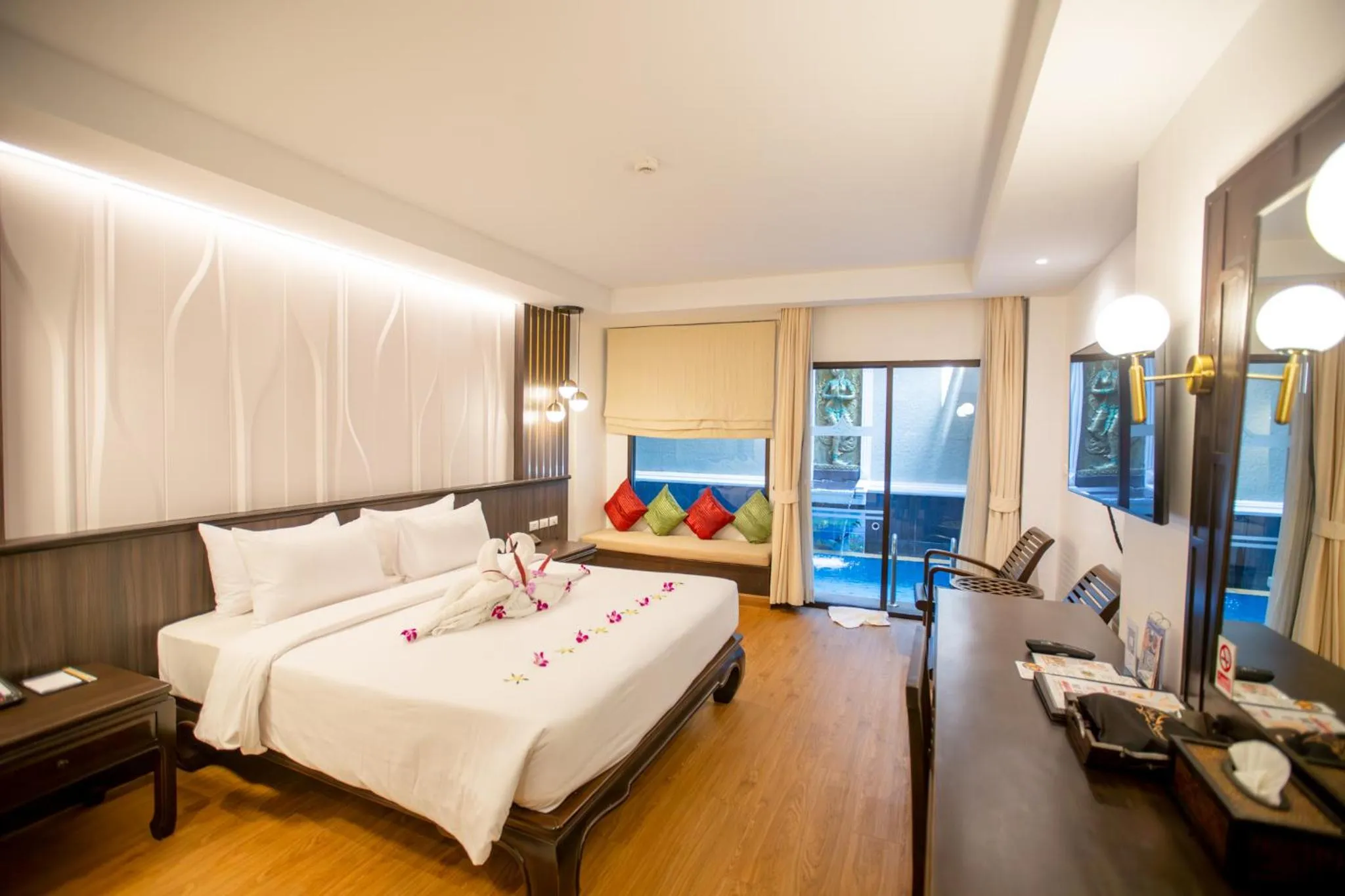 Photo of the whole room, Bed in Nipa Resort, Patong Beach