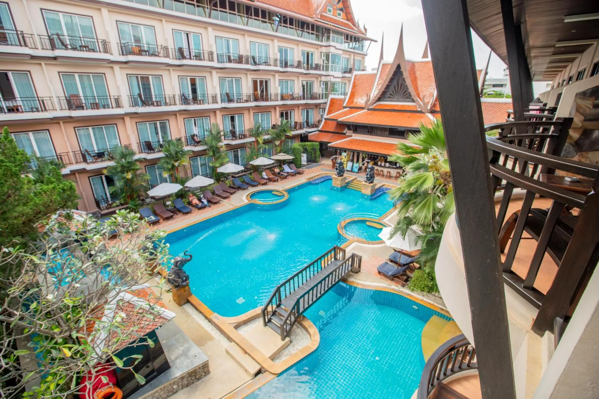Pool view in Nipa Resort, Patong Beach