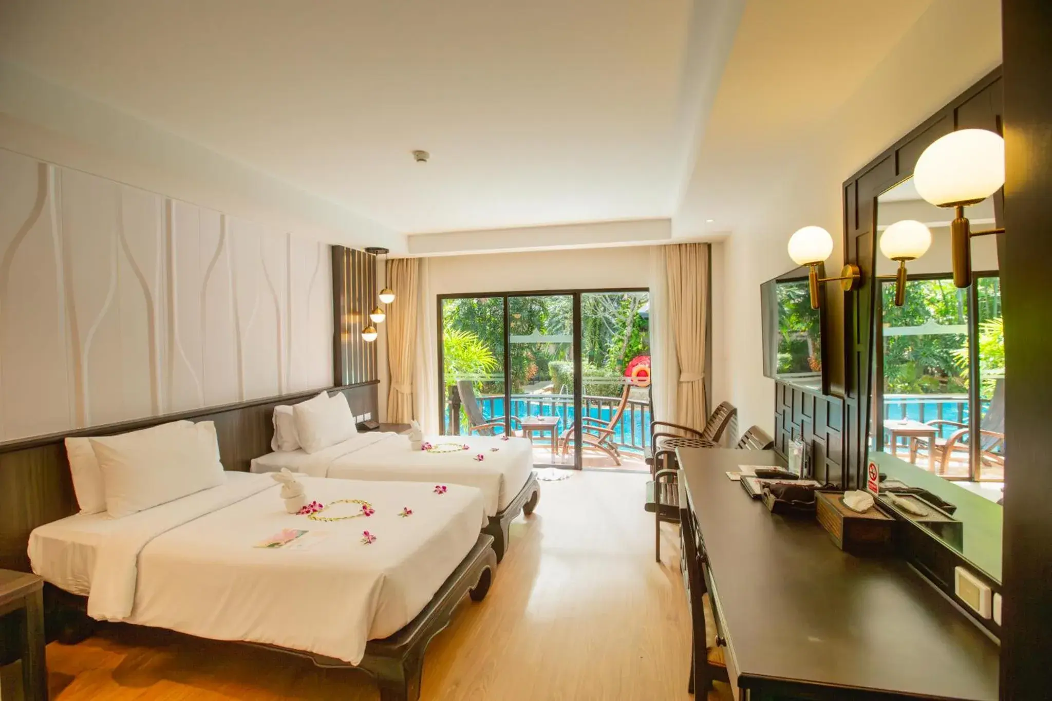 Bedroom, Bed in Nipa Resort, Patong Beach Bedroom, Bed in Nipa Resort, Patong Beach