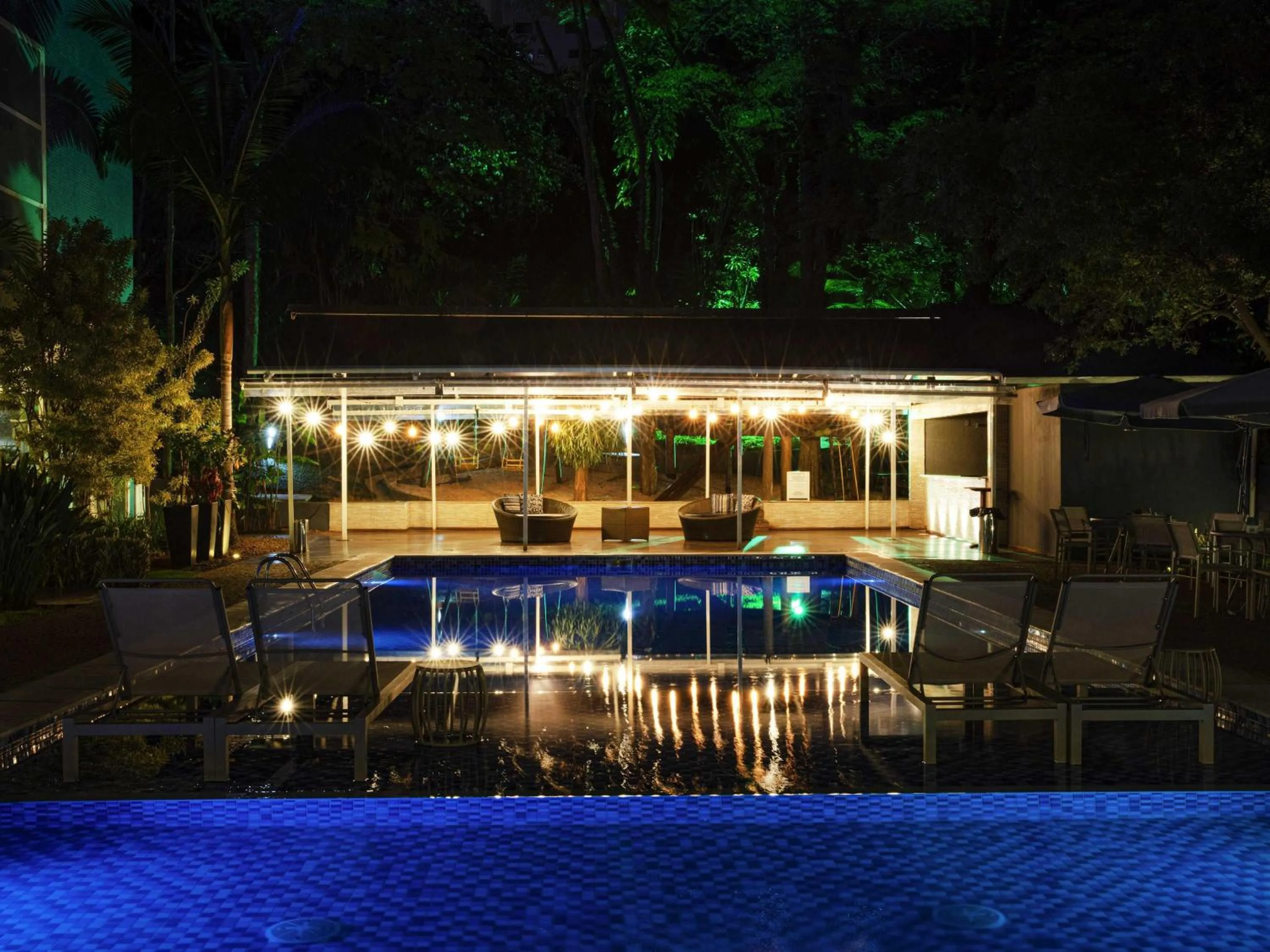 Pool view in Novotel Sao Paulo Morumbi