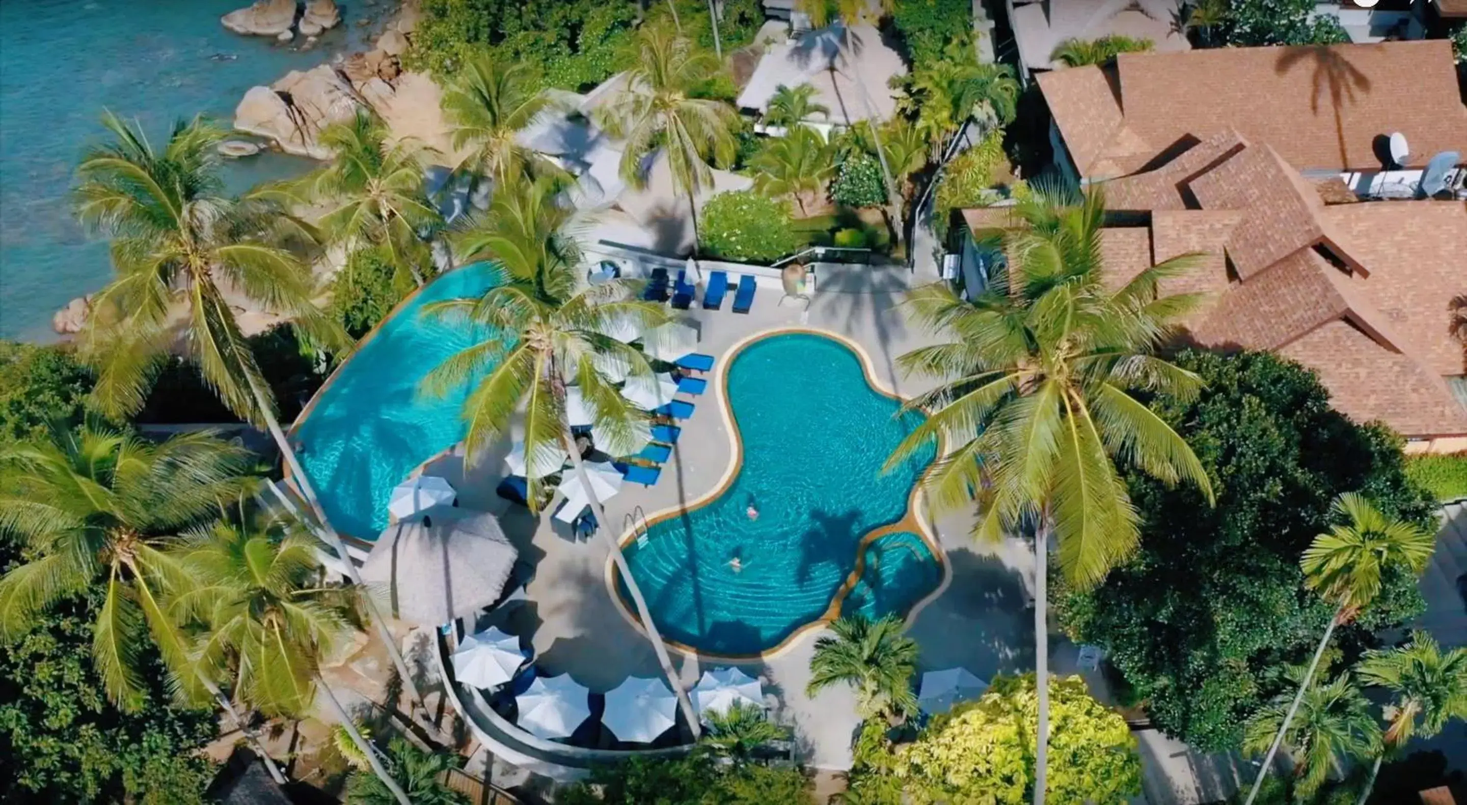 Pool view in Coral Cliff Beach Resort Samui - SHA Plus Pool view in Coral Cliff Beach Resort Samui - SHA Plus