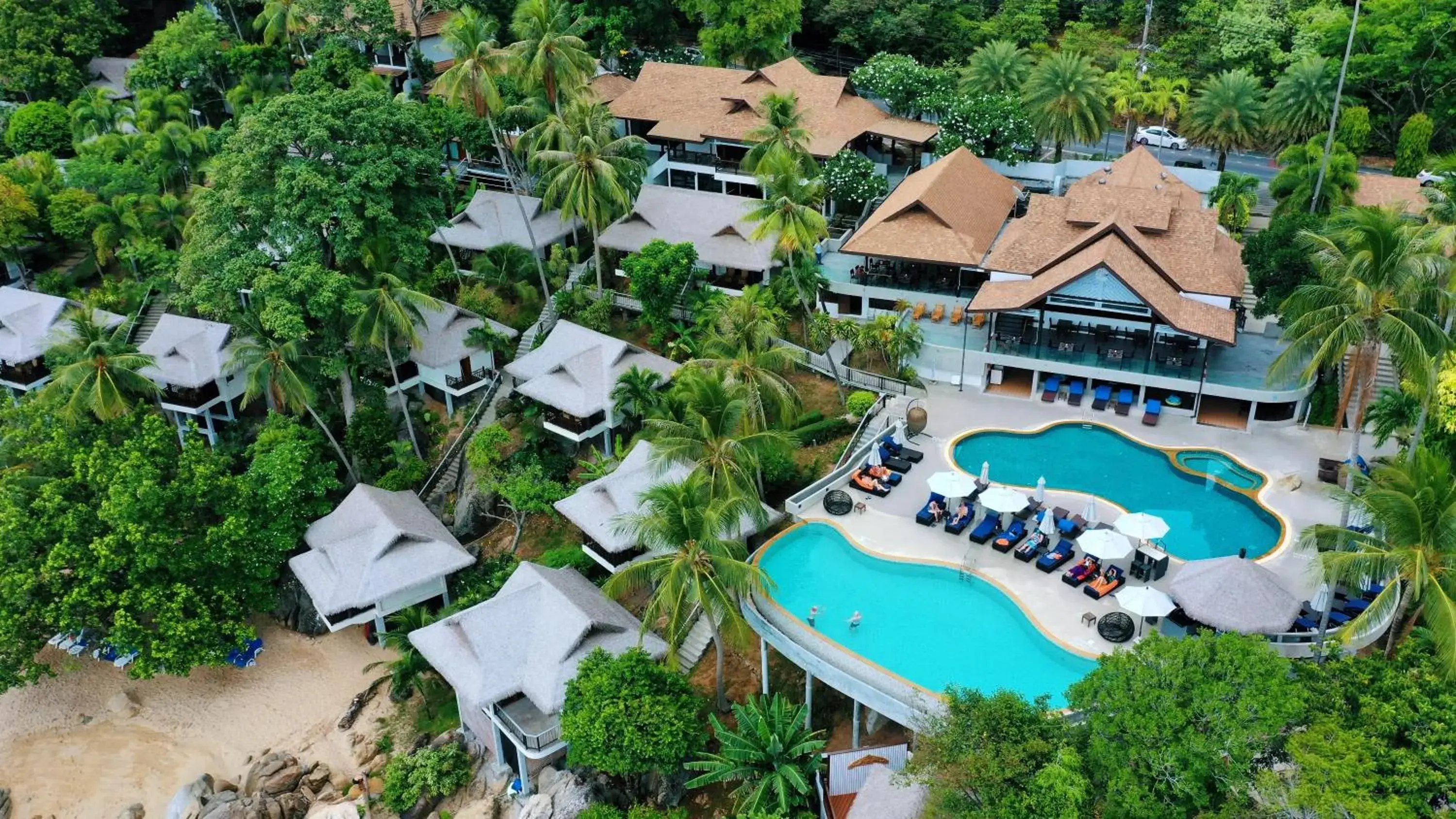 Bird's eye view in Coral Cliff Beach Resort Samui - SHA Plus Bird's eye view in Coral Cliff Beach Resort Samui - SHA Plus