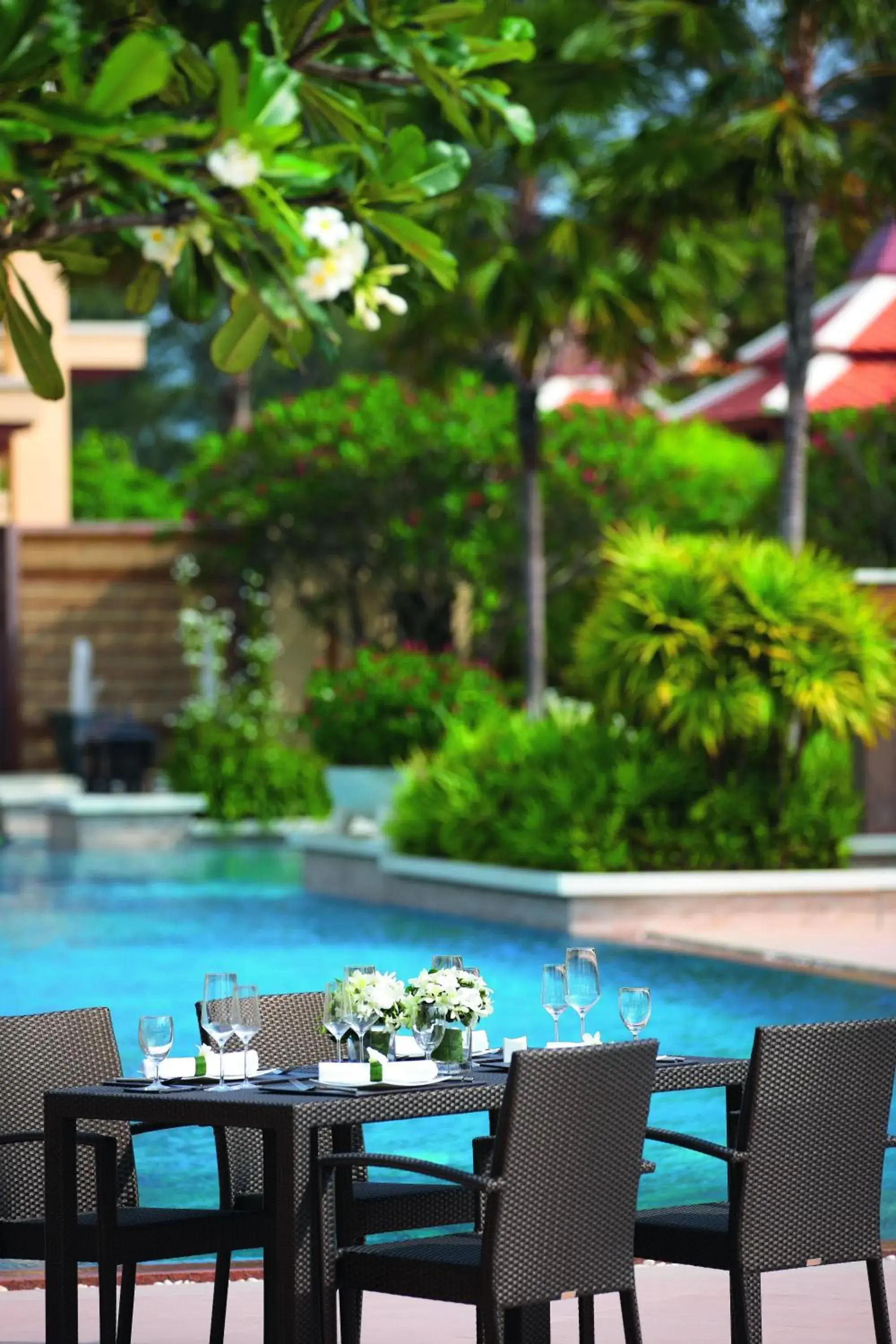 Pool view in Mövenpick Resort Bangtao Beach Phuket Pool view in Mövenpick Resort Bangtao Beach Phuket