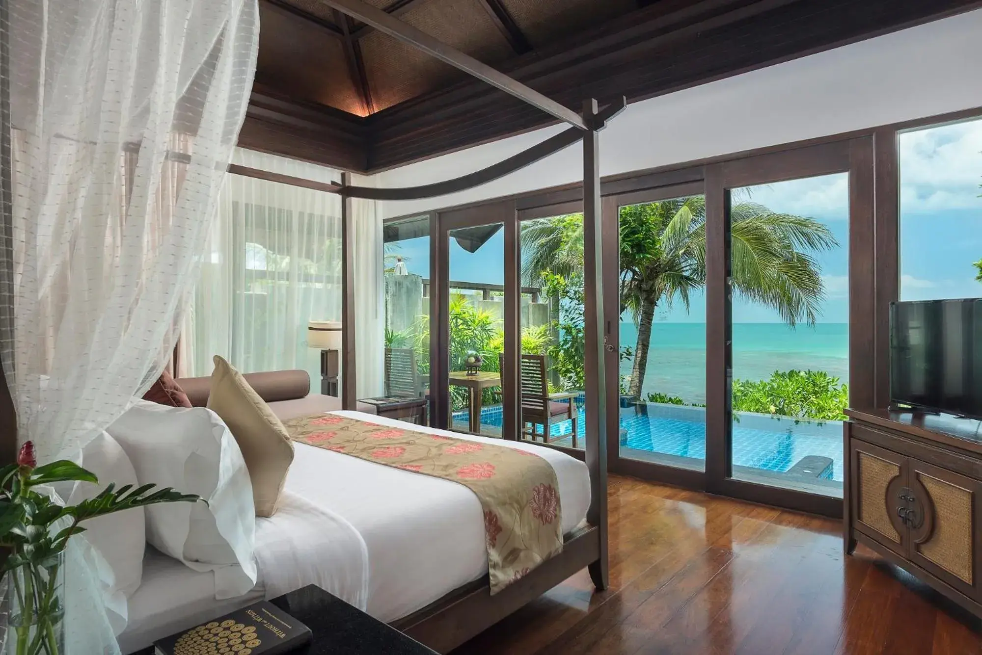 Pool view, Bed in Nora Buri Resort & Spa - SHA Extra Plus Pool view, Bed in Nora Buri Resort & Spa - SHA Extra Plus