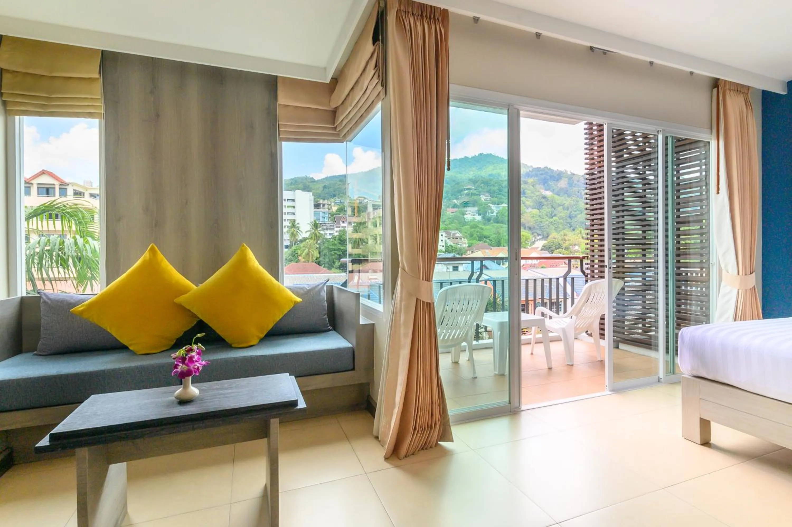 Balcony/Terrace, Bed in Andakira Hotel - SHA Extra Plus