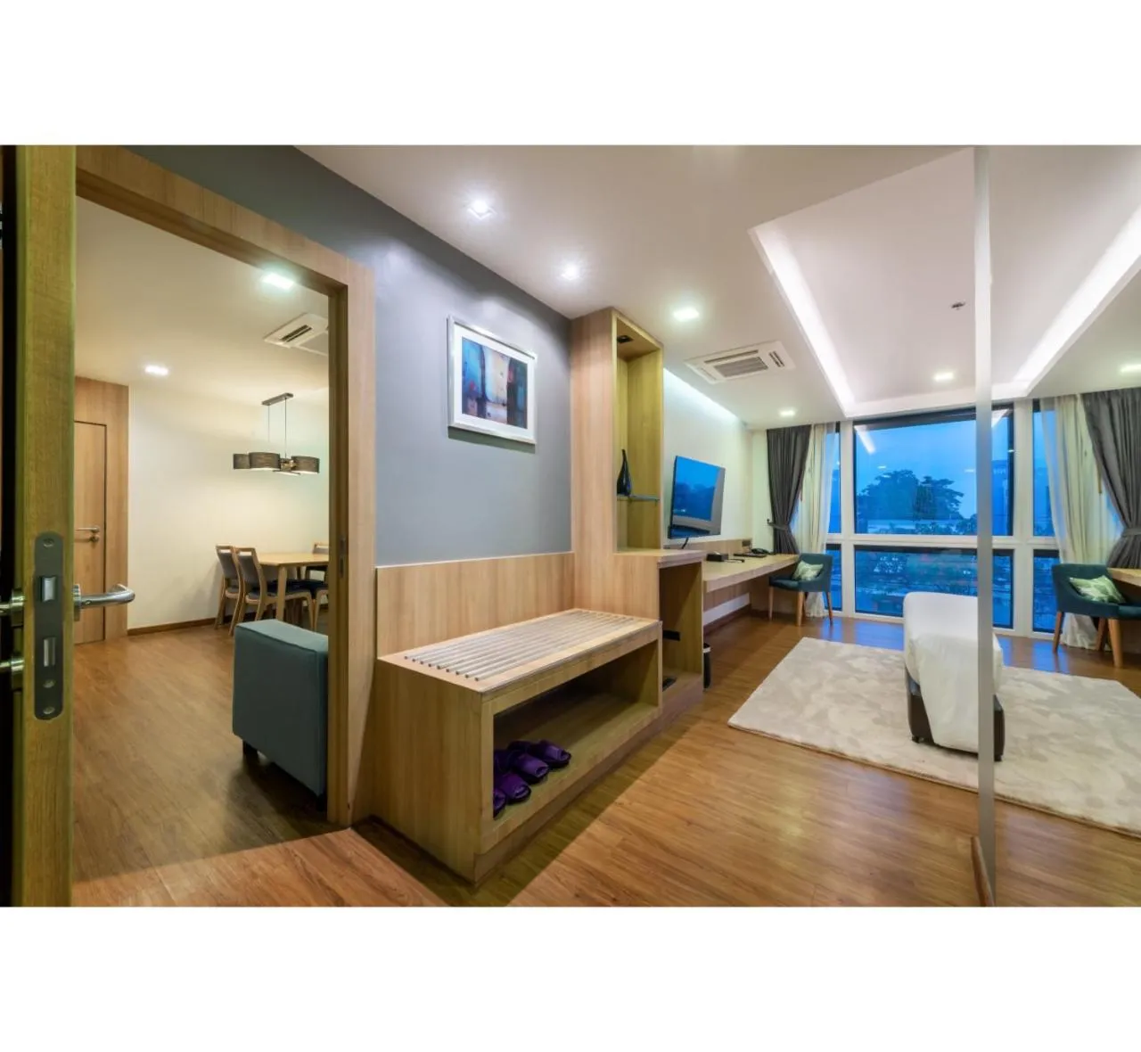 Living room, Bed in PLAAI Prime Hotel Rayong SHA Extra Plus