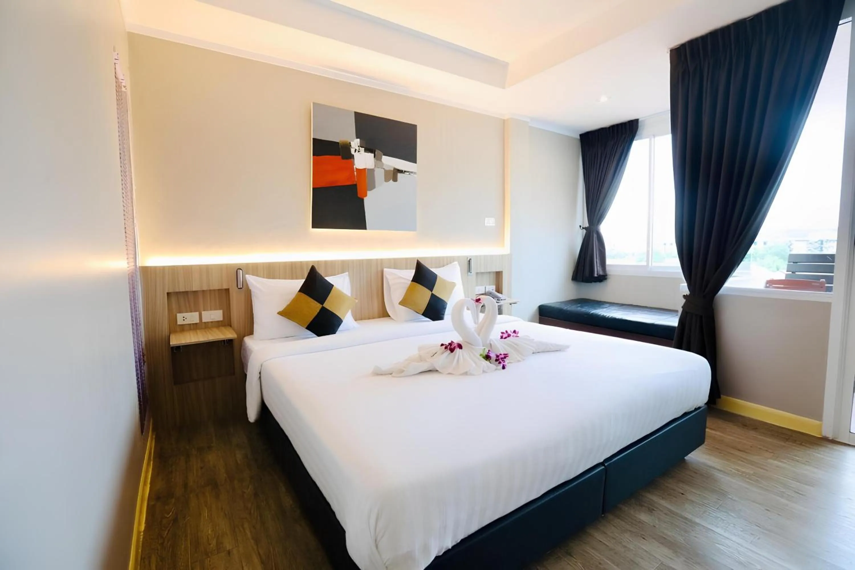 Bed in Kata Beach Studio Phuket