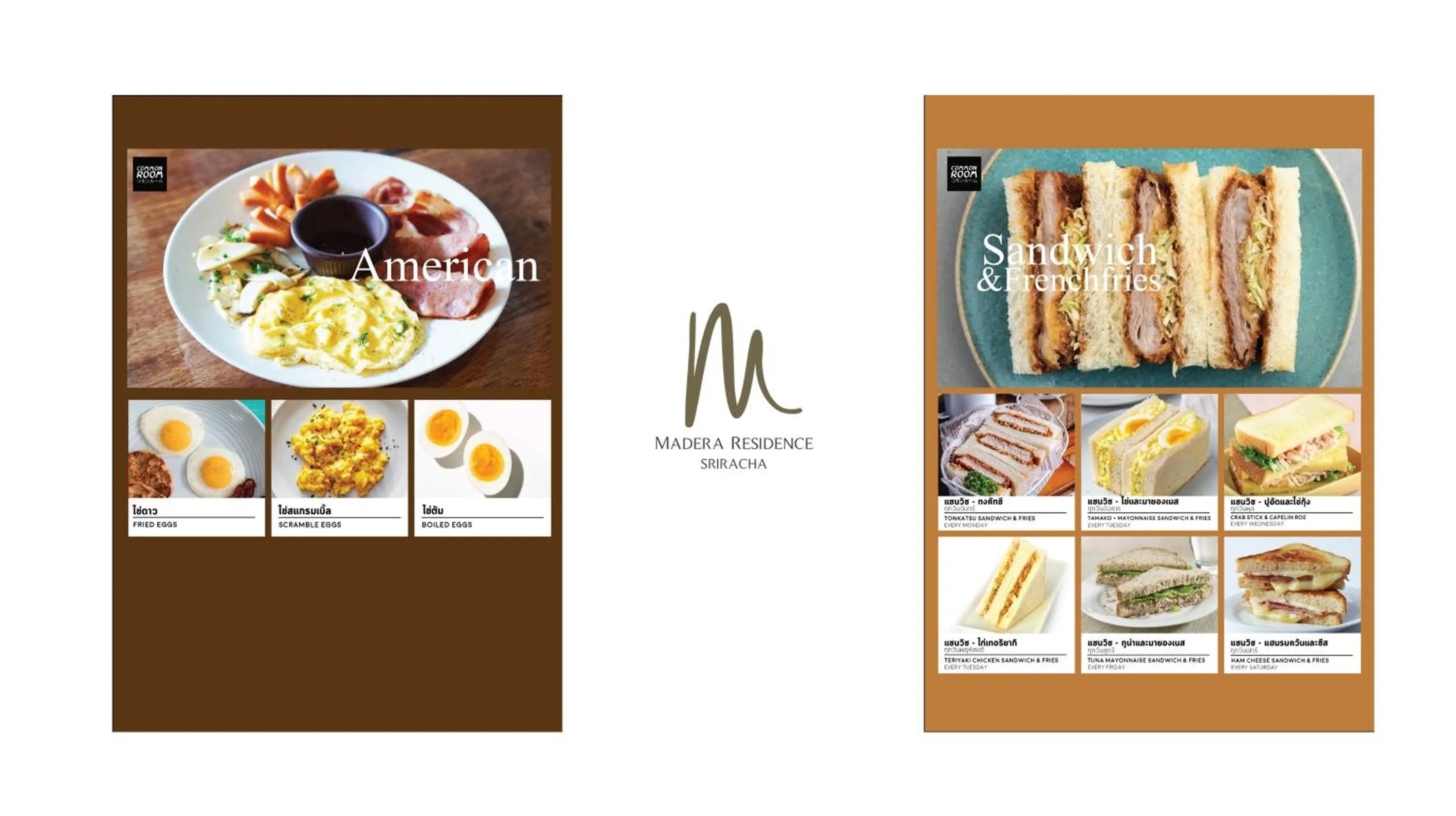 Food and drinks in Madera Residence Sriracha