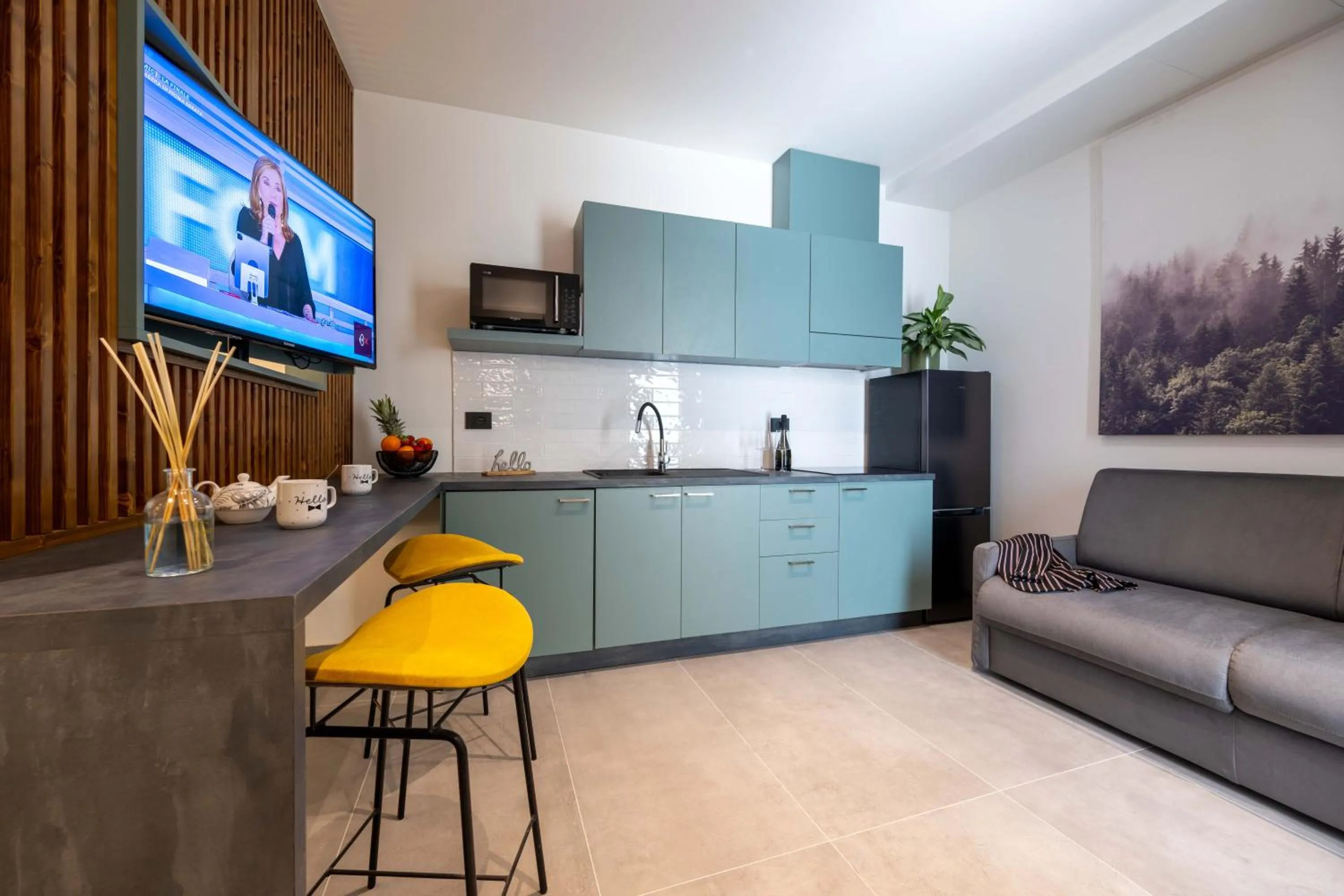 Kitchen or kitchenette in Meg Lifestyle Hotel & Apartaments