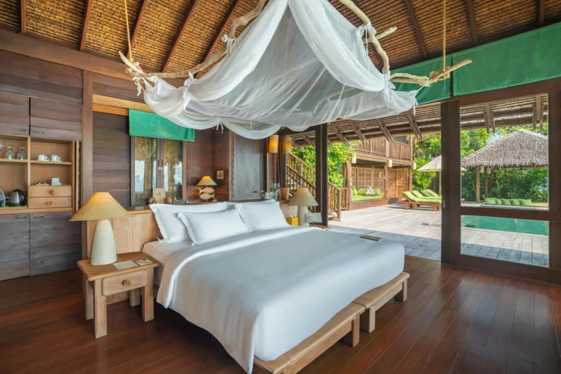 Bed in Six Senses Yao Noi