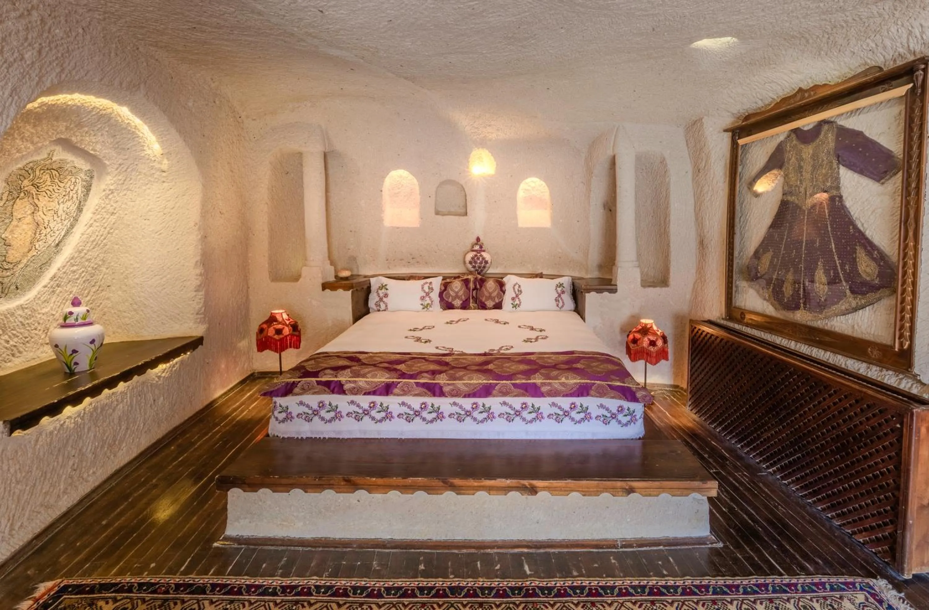 Bed in Cappadocia Gamirasu Cave Hotel