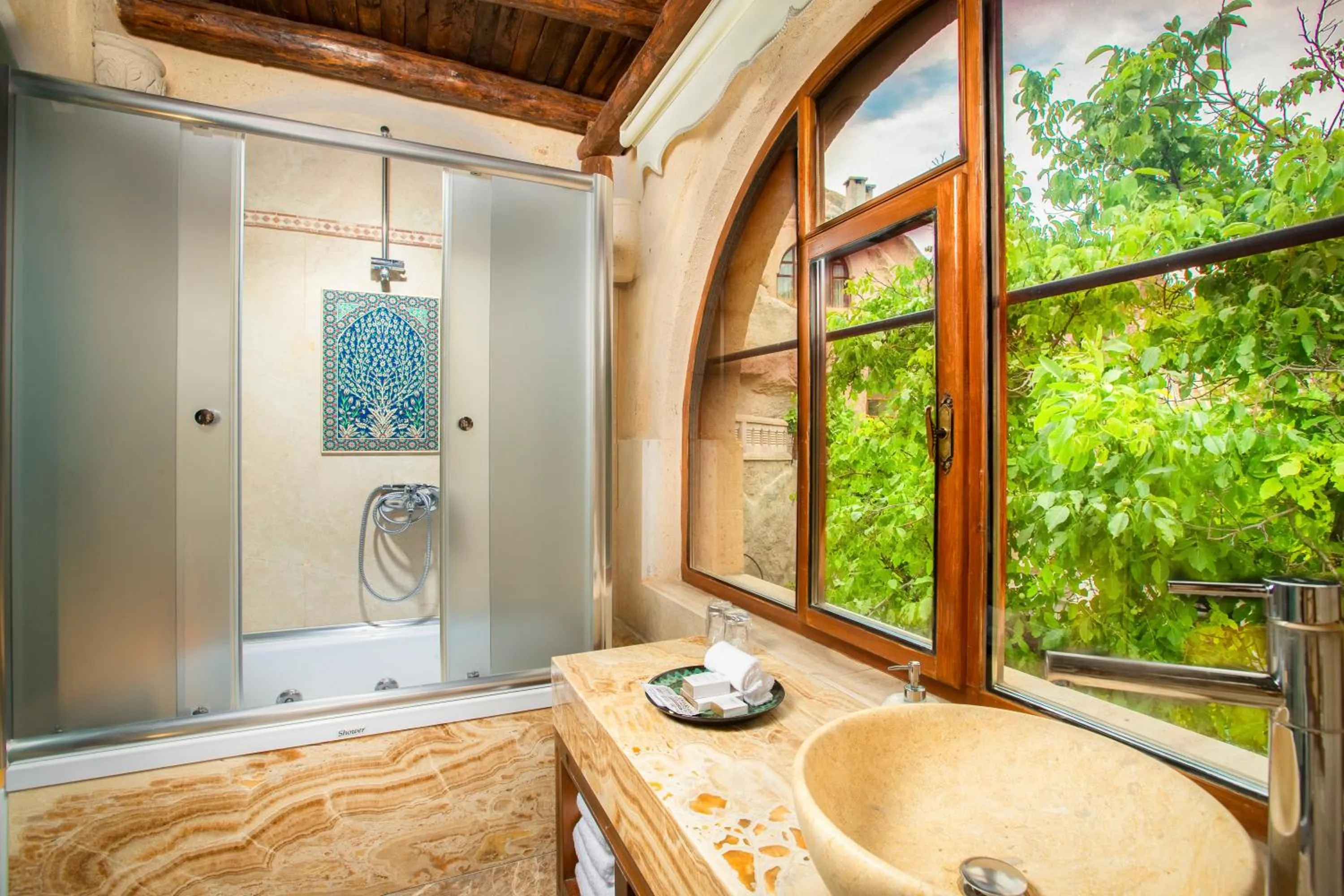 Shower in Cappadocia Gamirasu Cave Hotel