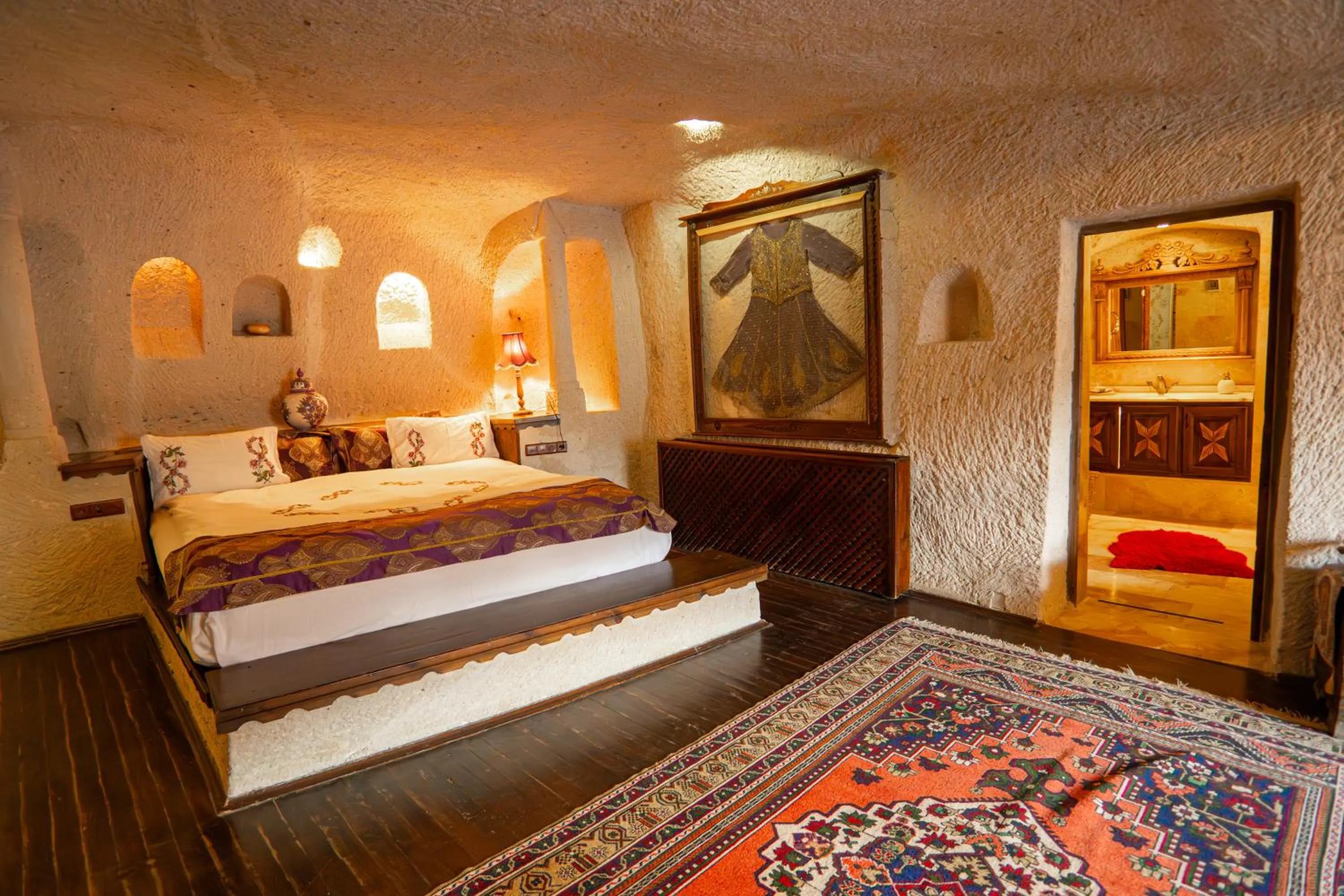 Bedroom, Bed in Cappadocia Gamirasu Cave Hotel