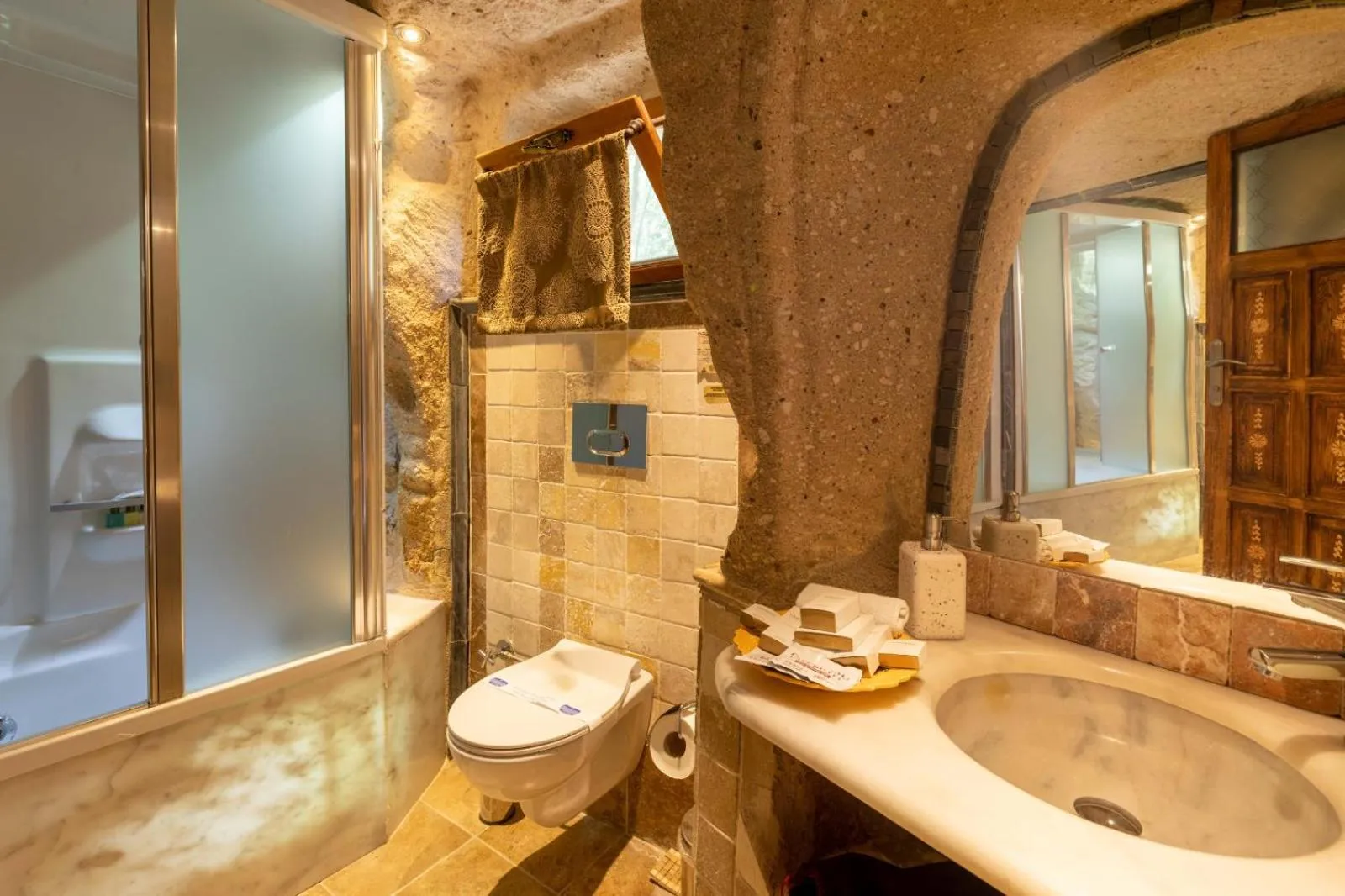 Shower in Cappadocia Gamirasu Cave Hotel