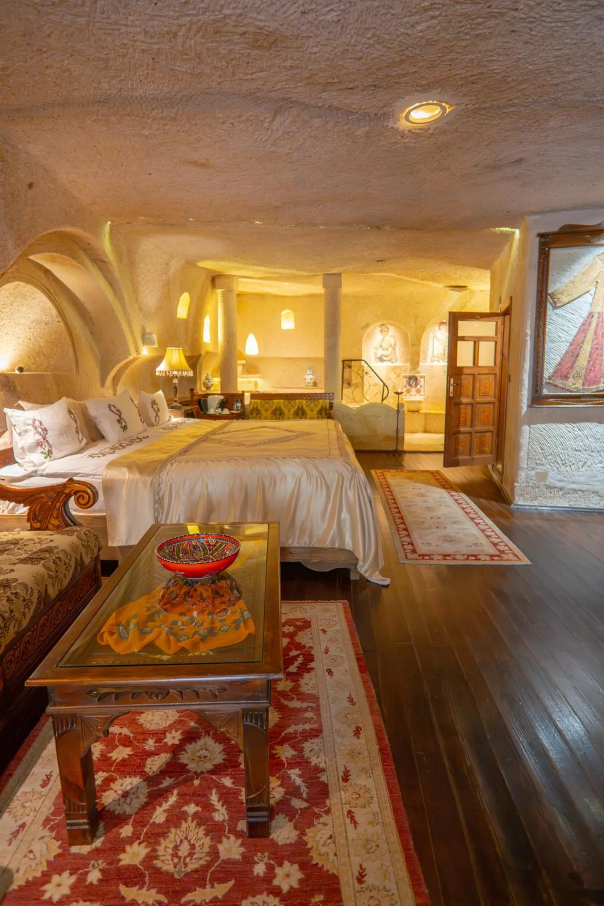 Bed in Cappadocia Gamirasu Cave Hotel