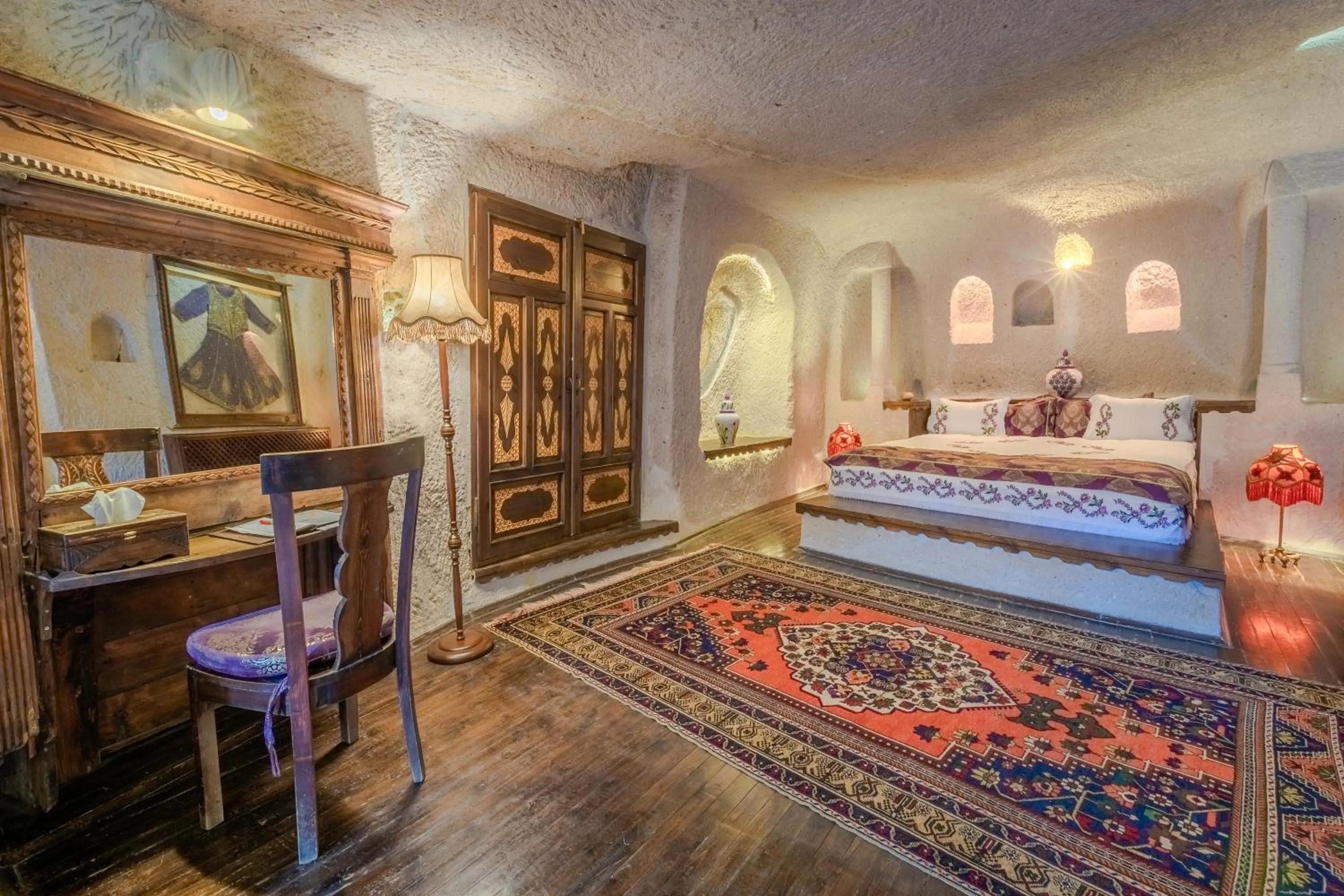 Bed in Cappadocia Gamirasu Cave Hotel