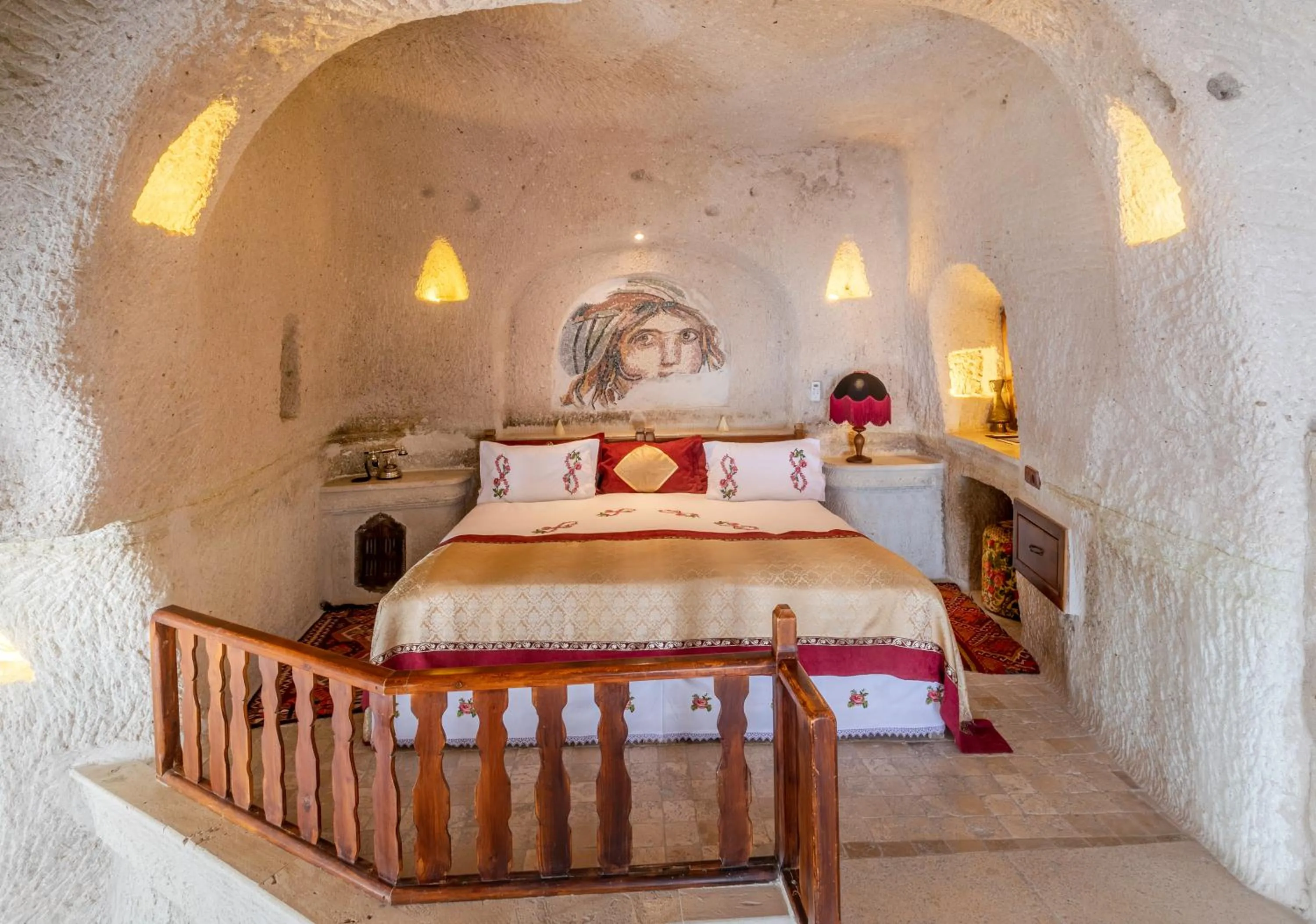 Bed in Cappadocia Gamirasu Cave Hotel