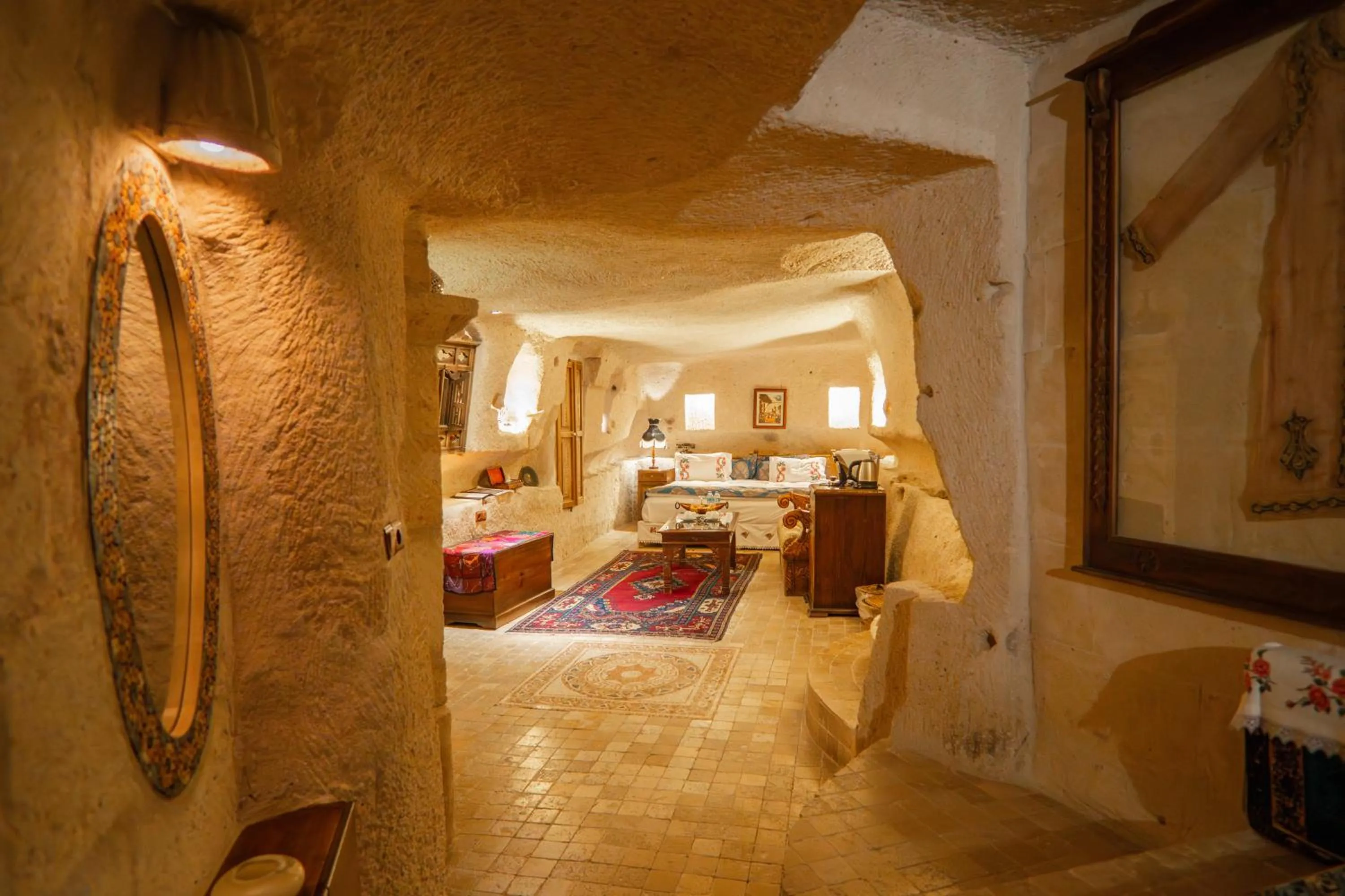 Bed in Cappadocia Gamirasu Cave Hotel