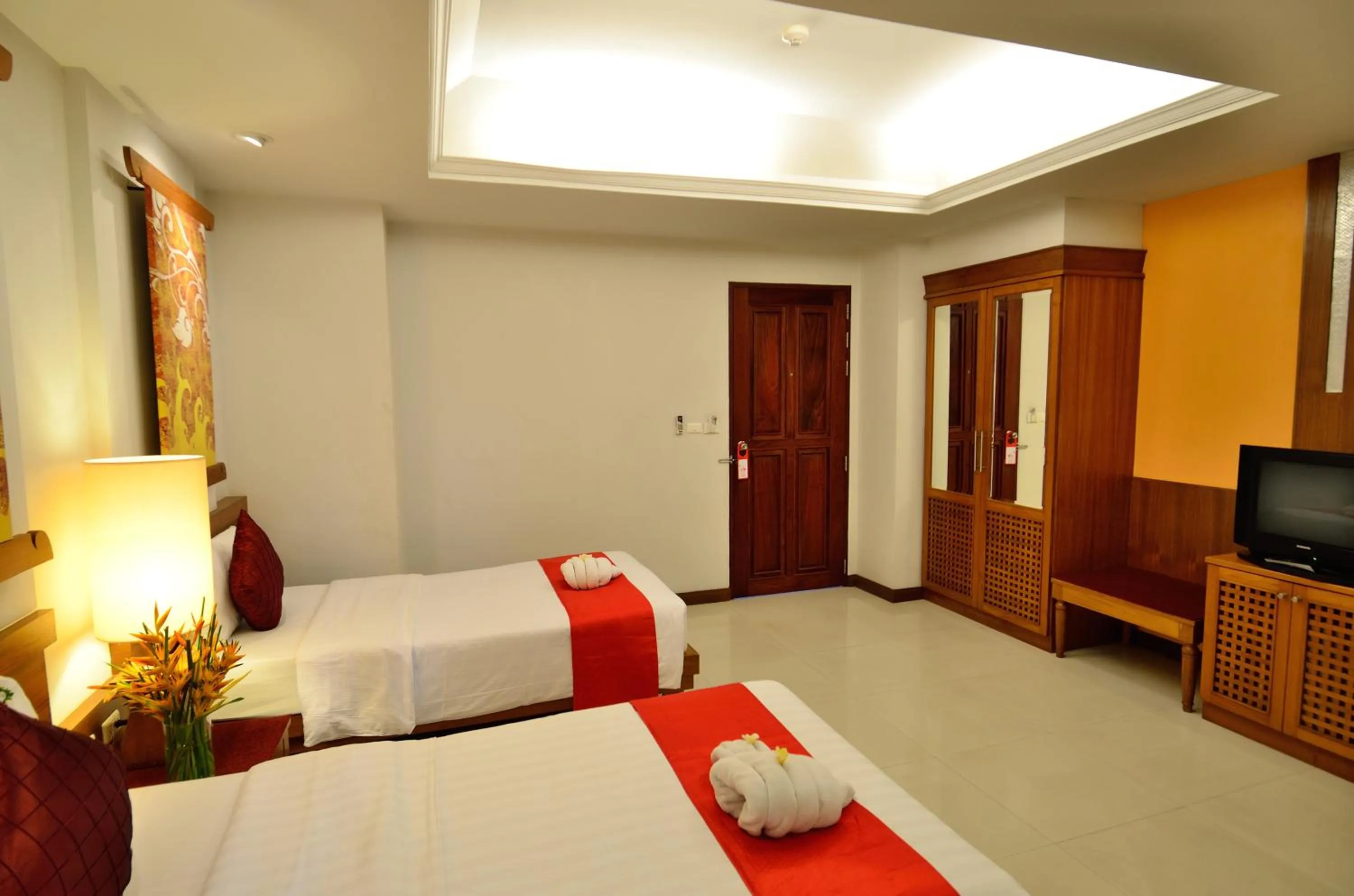 Living room, Bed in First Bungalow Beach Resort